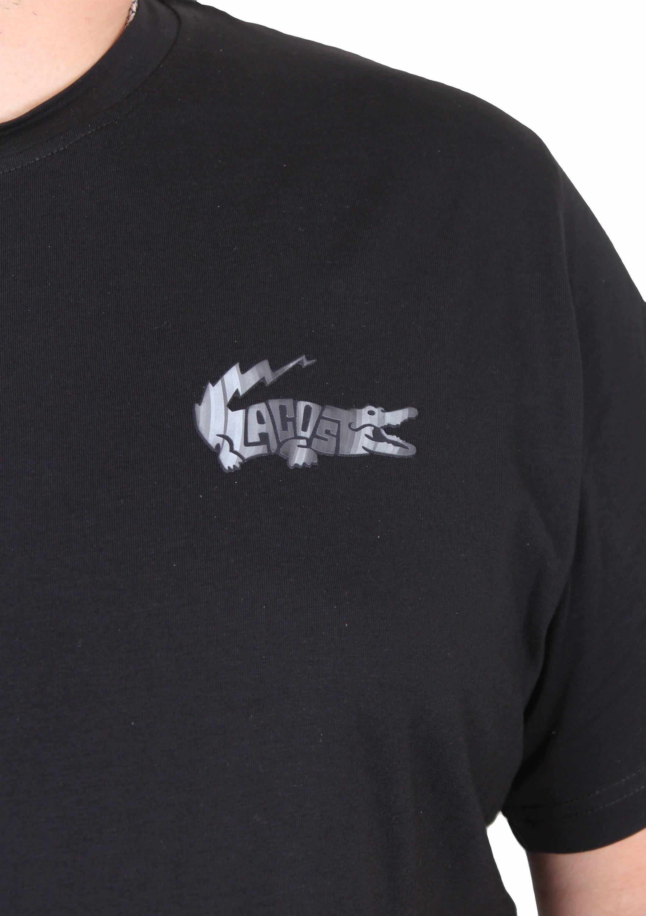 Erkek Büyük Beden Sıfır Yaka Tişört Lcst 25116 SIYAH