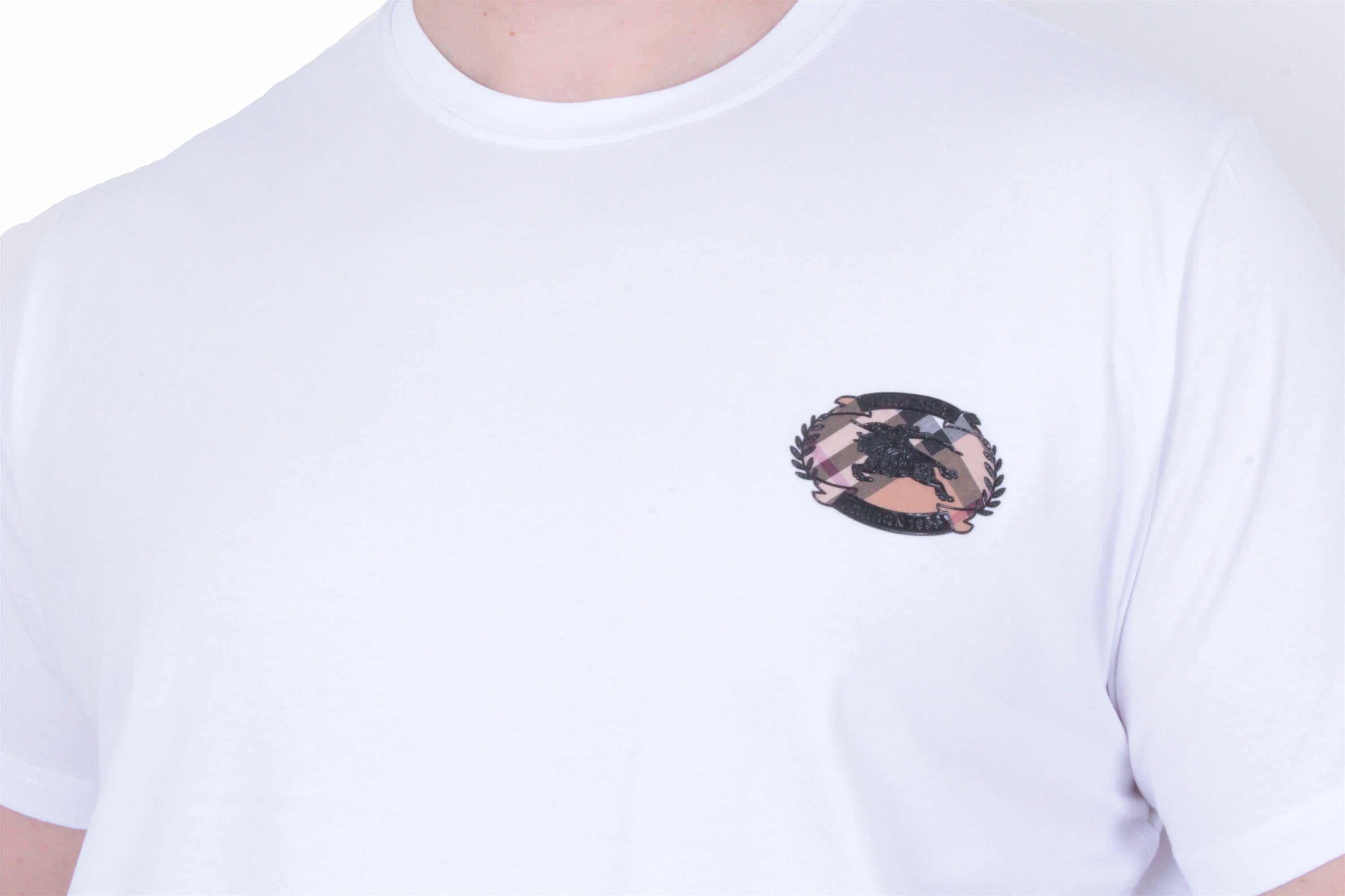 Erkek Büyük Beden Sıfır Yaka Tişört BRBR26106 BEYAZ