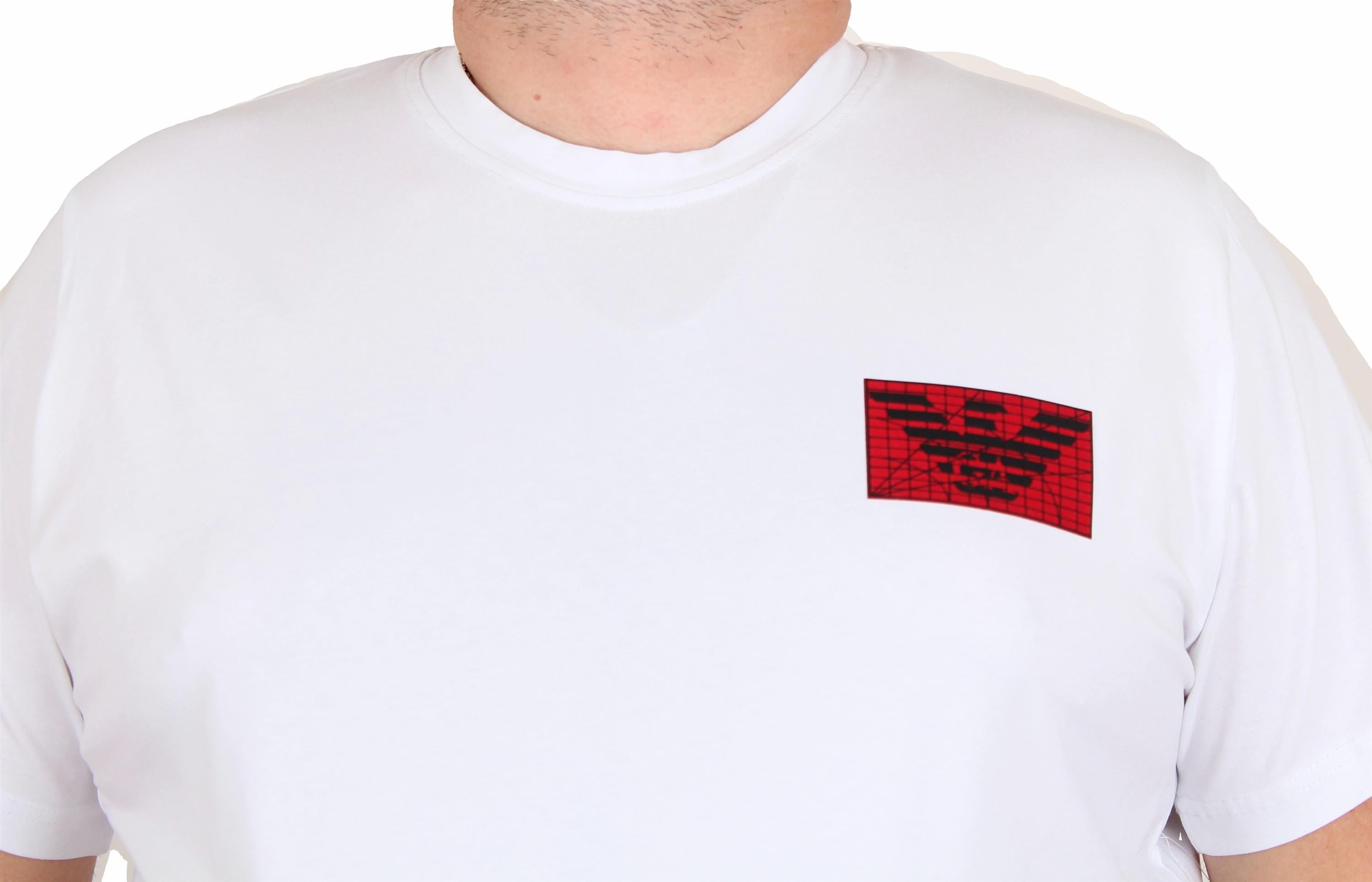 Erkek Büyük Beden Sıfır Yaka Tişört GA 25118 BEYAZ