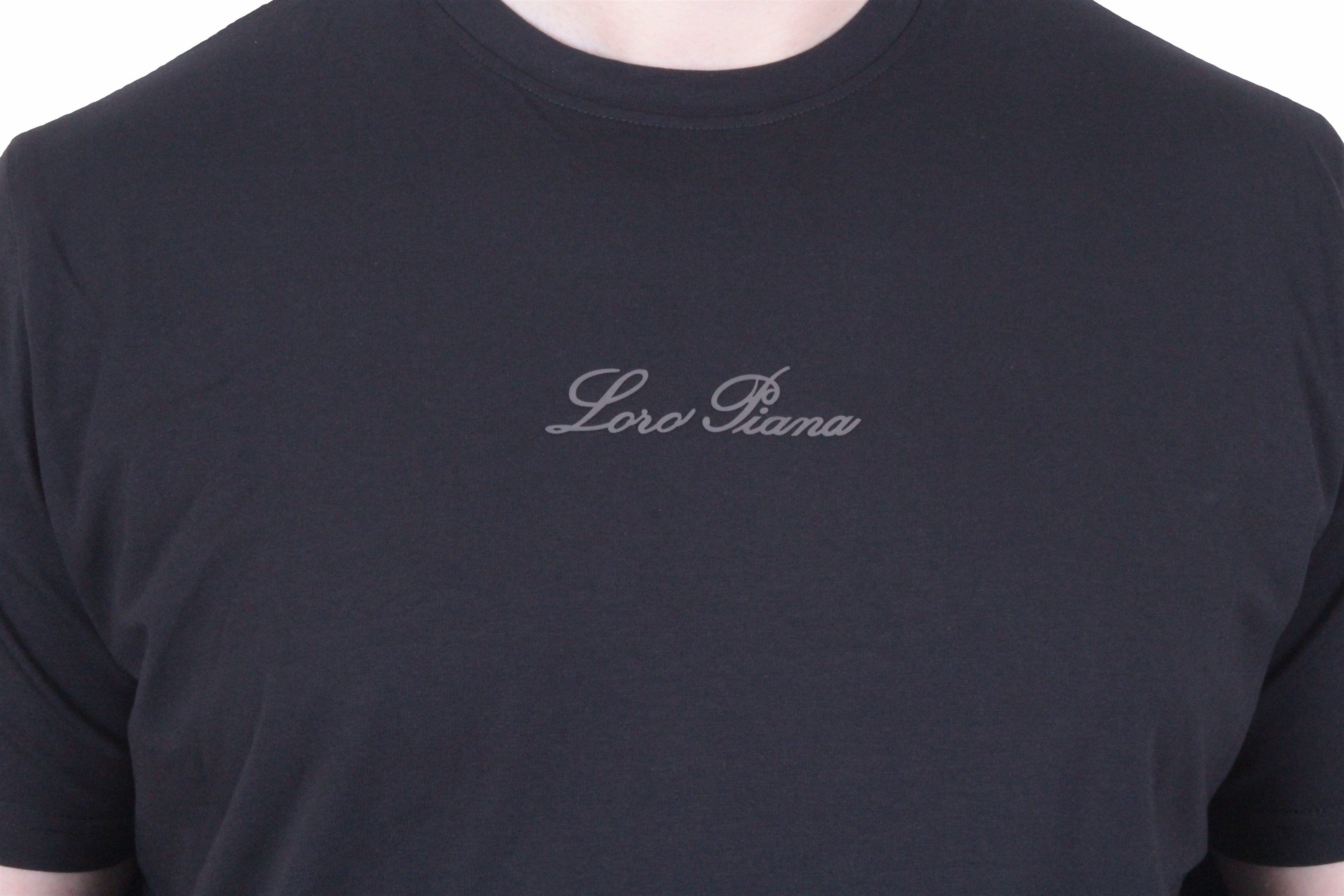 Erkek Büyük Beden Sıfır Yaka Tişört LPIA 26107 SIYAH