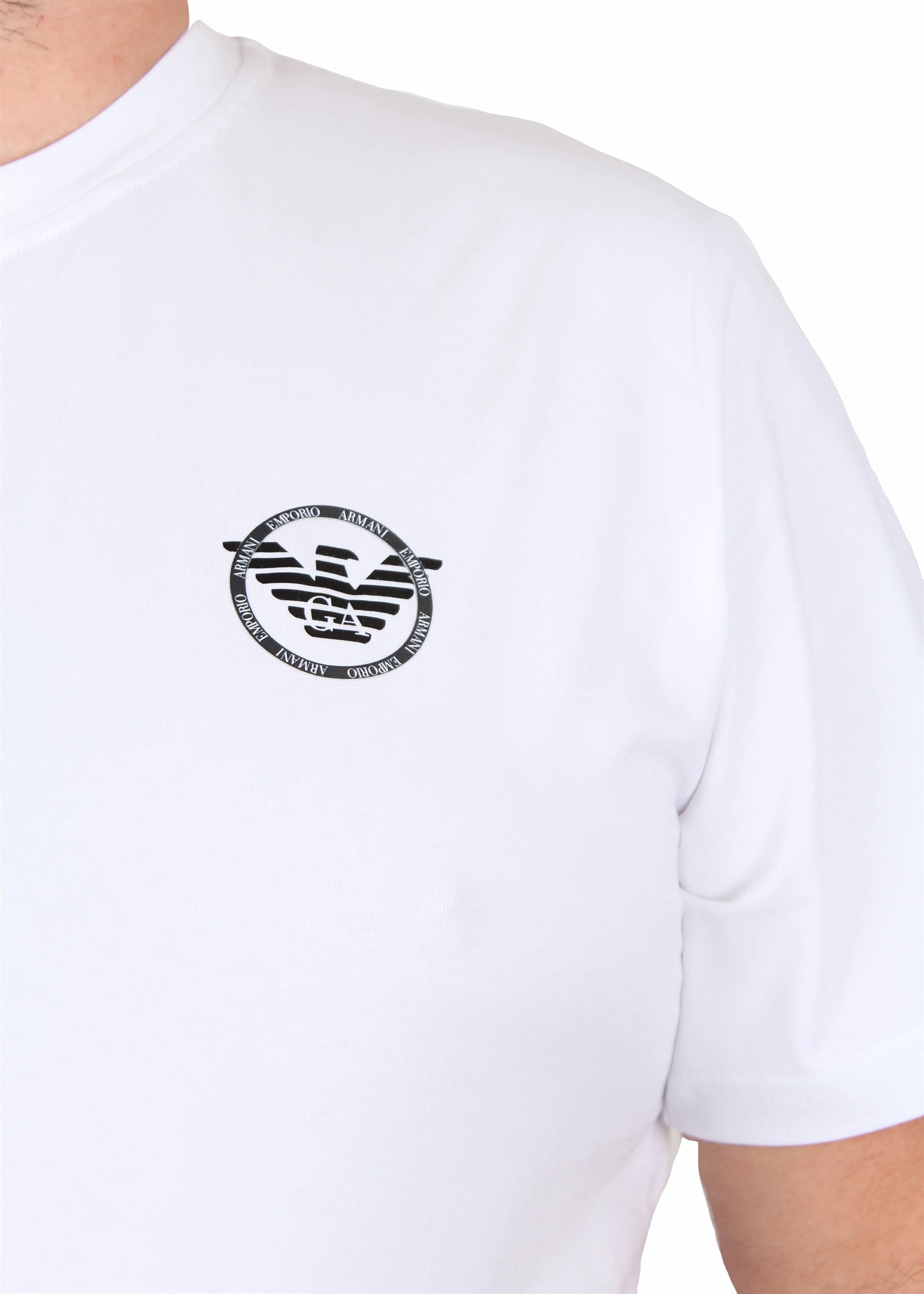 Erkek Büyük Beden Sıfır Yaka Tişört EA Eagle 25113 BEYAZ
