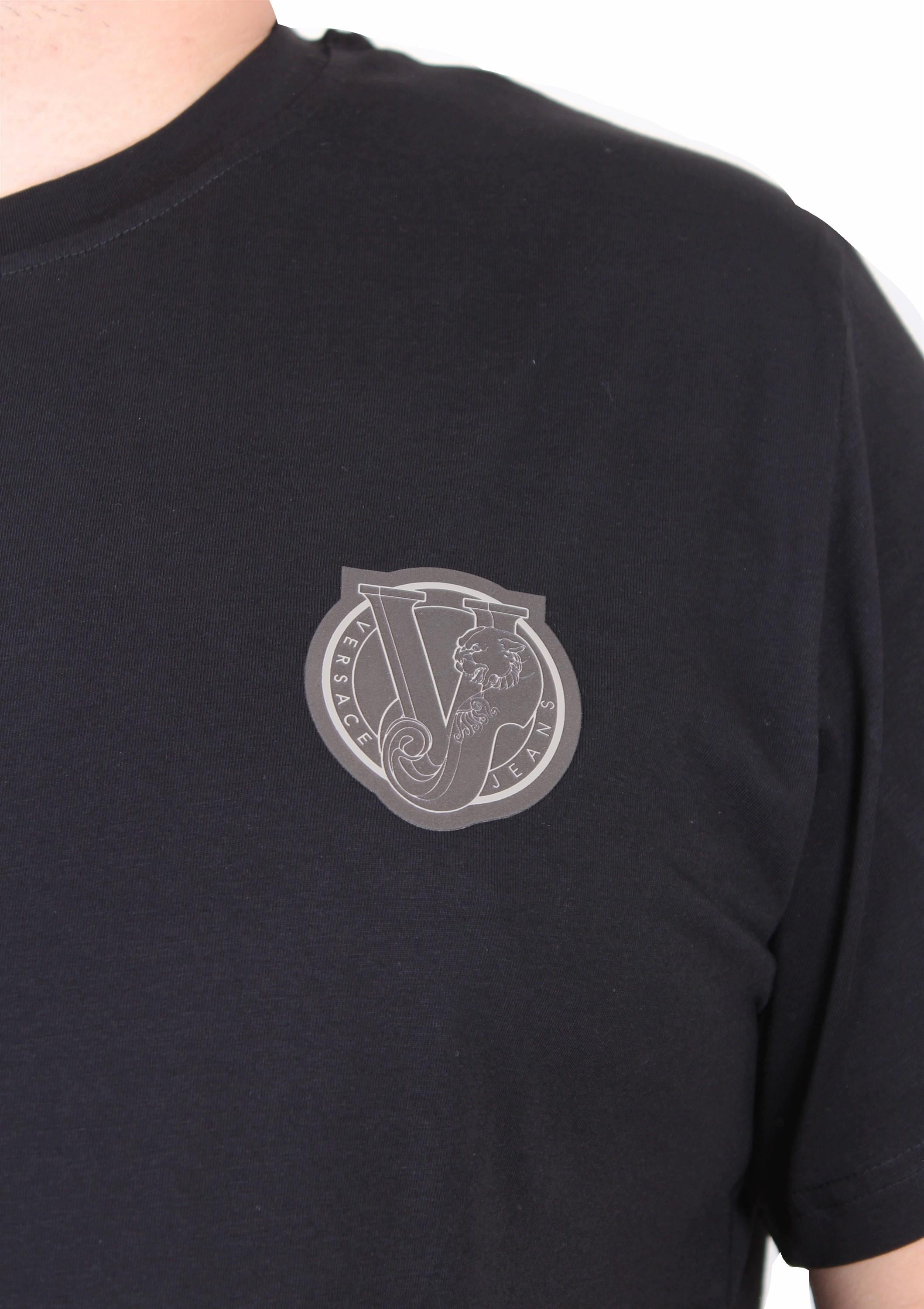 Erkek Büyük Beden Sıfır Yaka Tişört VRS 25119 SIYAH