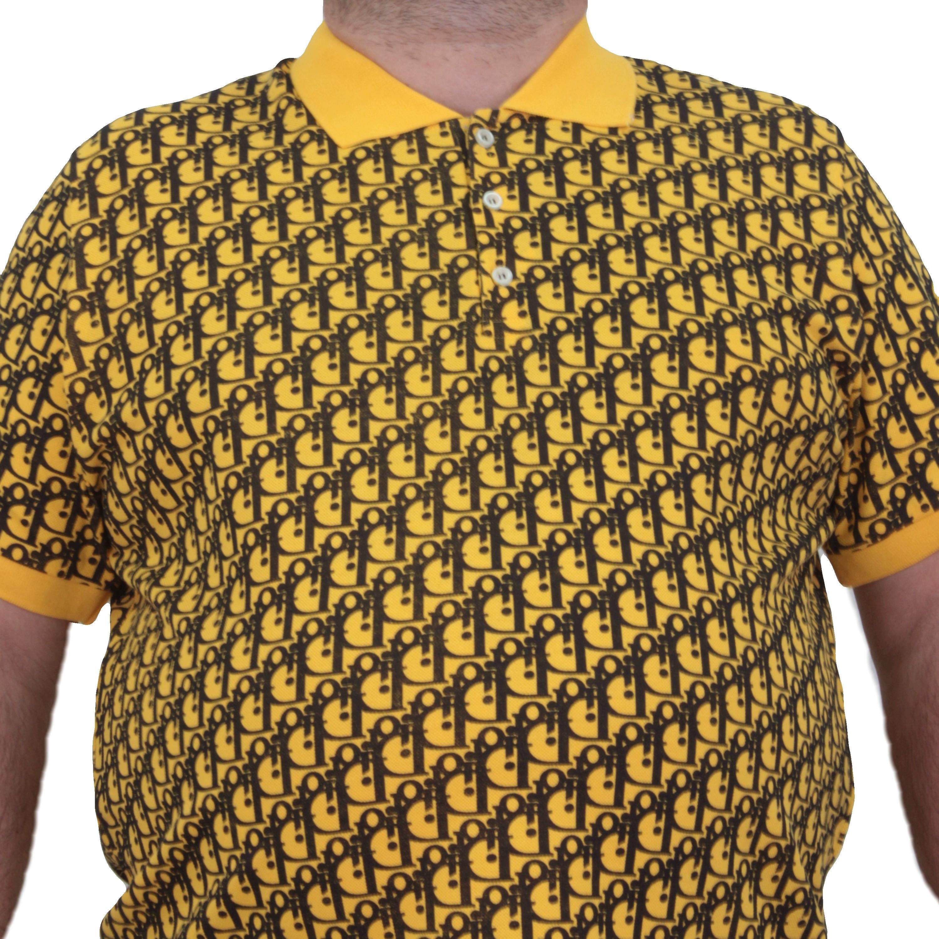 Erkek Büyük Beden Polo Yaka Tişört DR24456 SARI