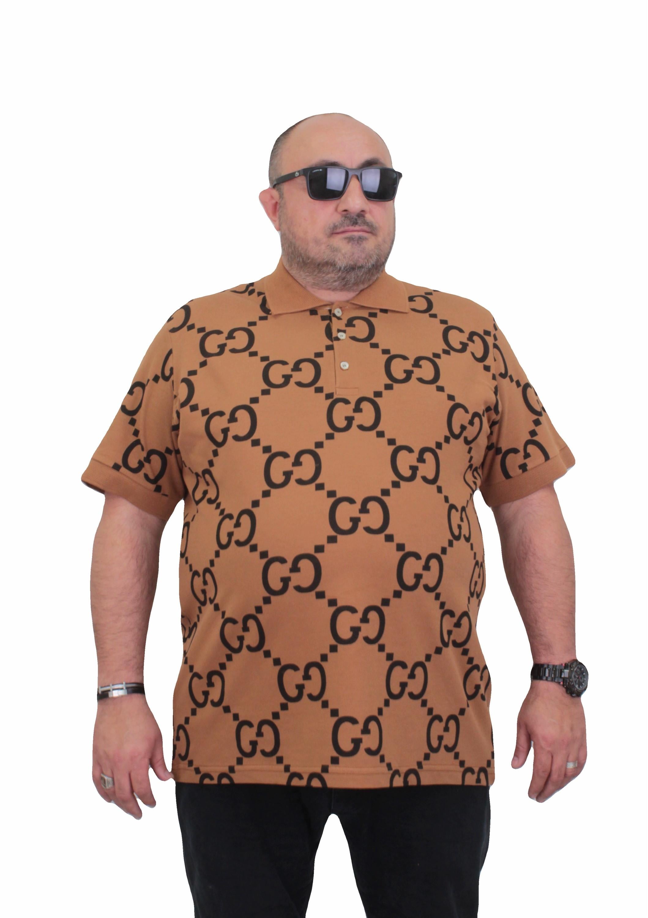 Erkek Büyük Beden Polo Yaka Tişört Gcc 24453 Vizon