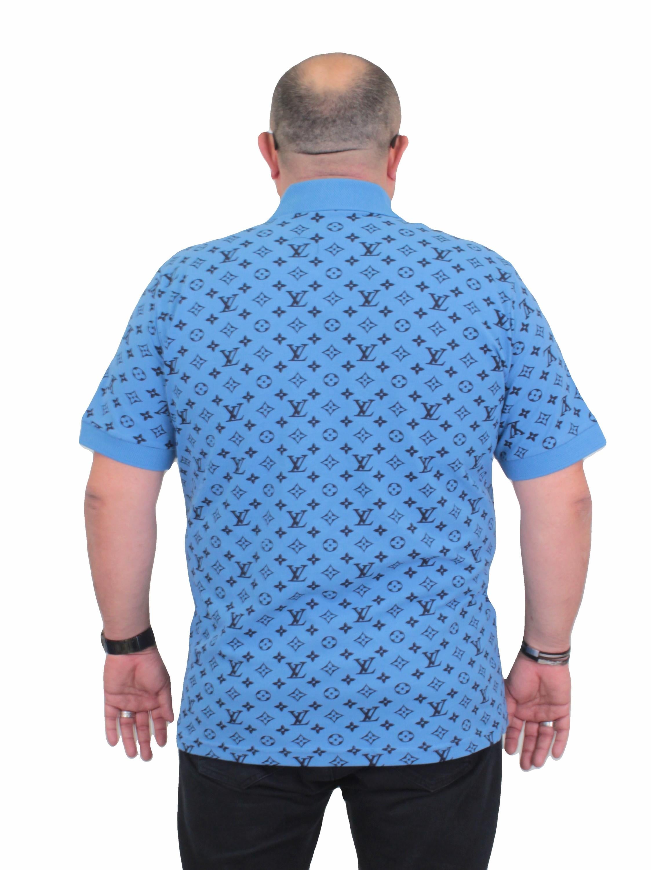 Erkek Büyük Beden Polo Yaka Tişört LV 24459 MAVI