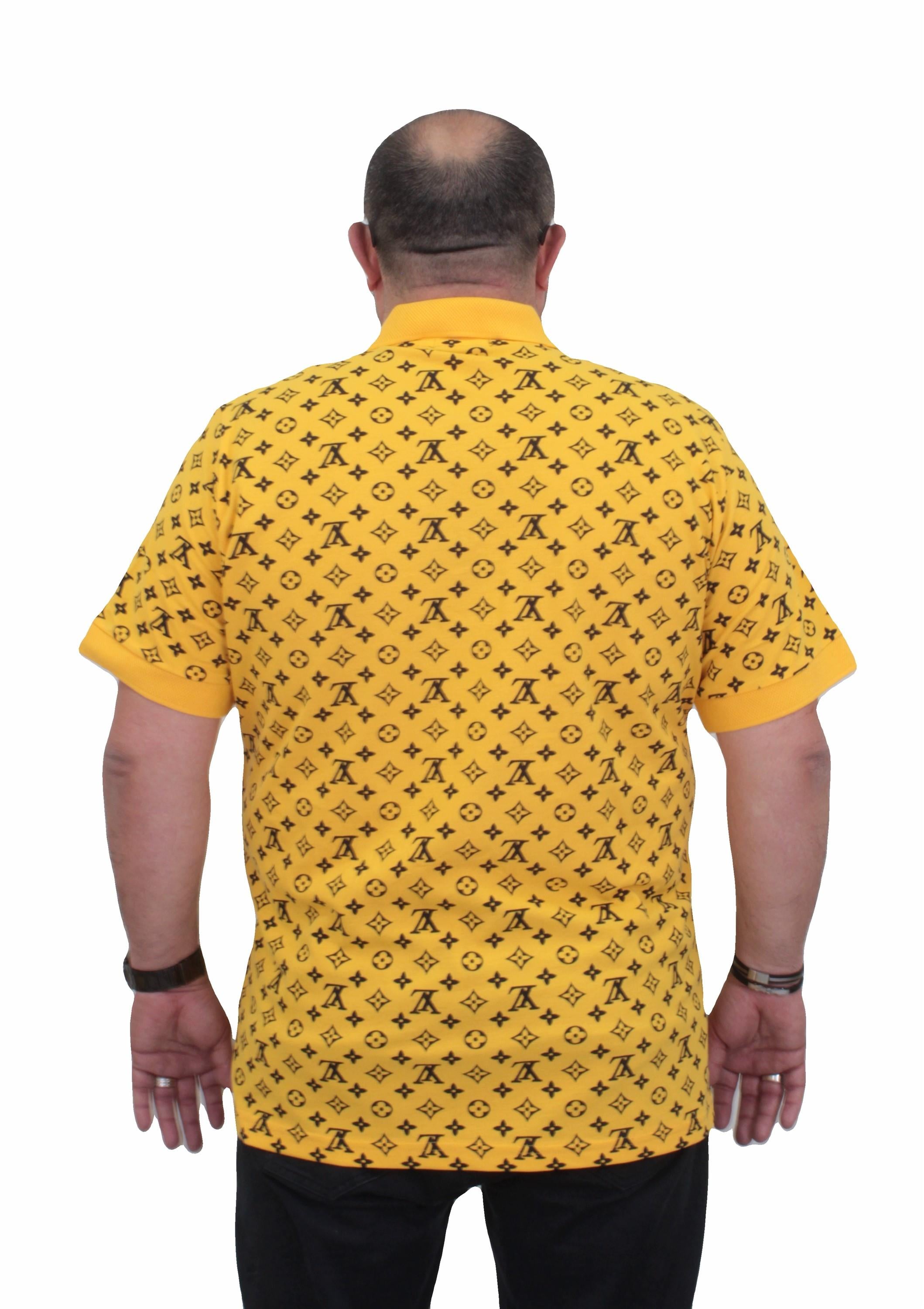 Erkek Büyük Beden Polo Yaka Tişört LV 24459 SARI