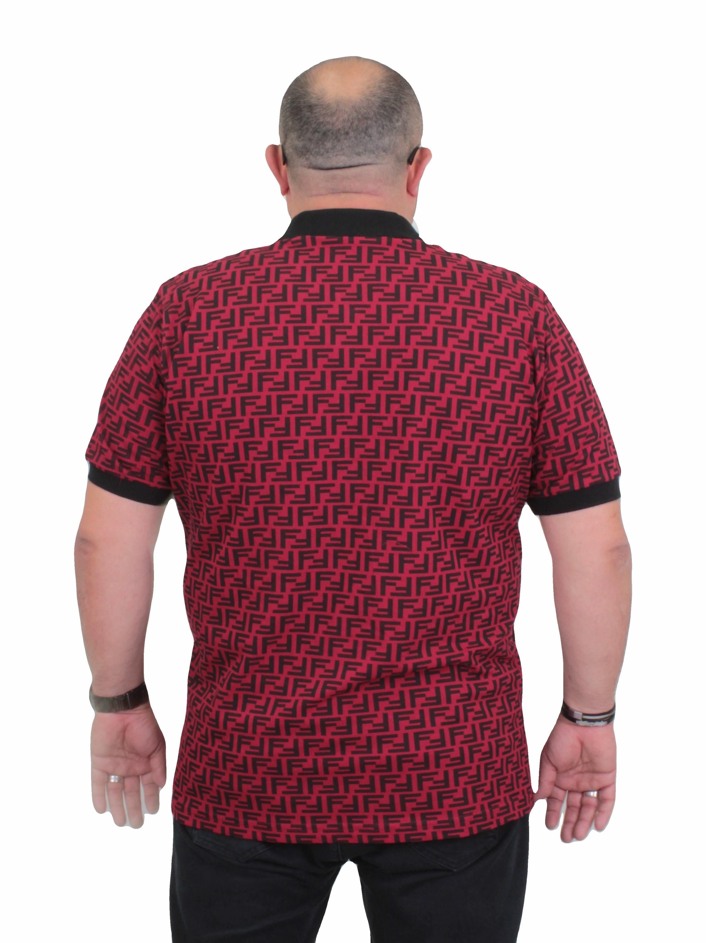 Erkek Büyük Beden Polo Yaka Tişört FND 24458 BORDO