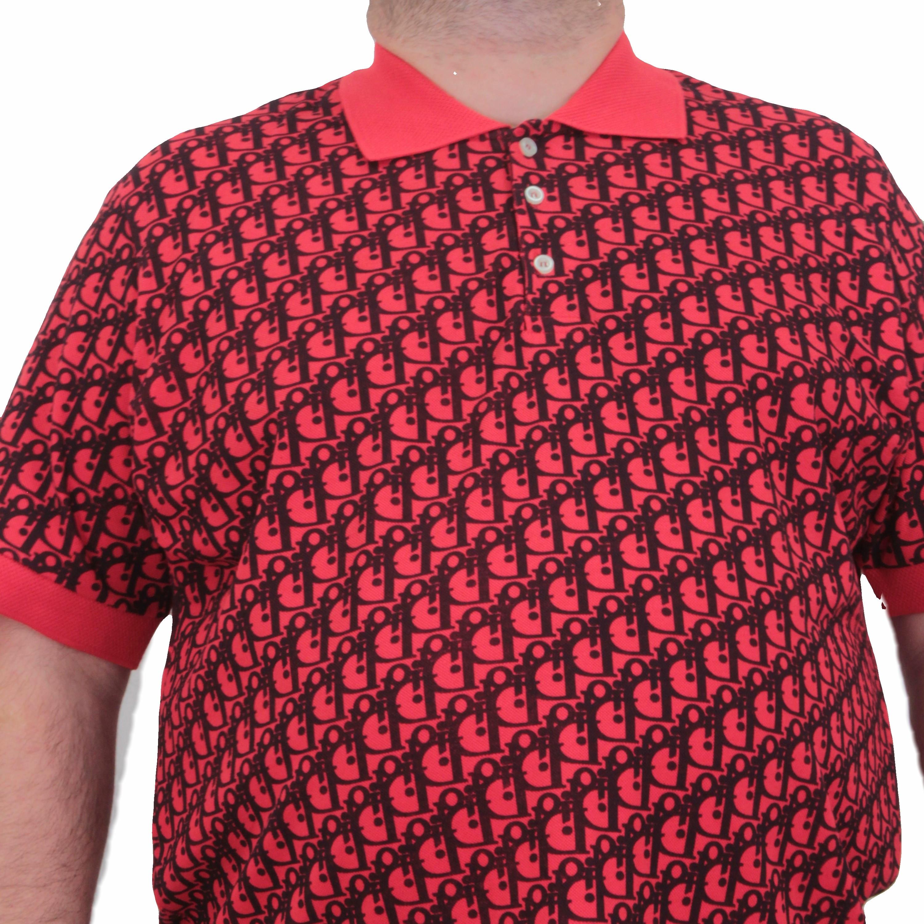 Erkek Büyük Beden Polo Yaka Tişört DR24456 KIRMIZI