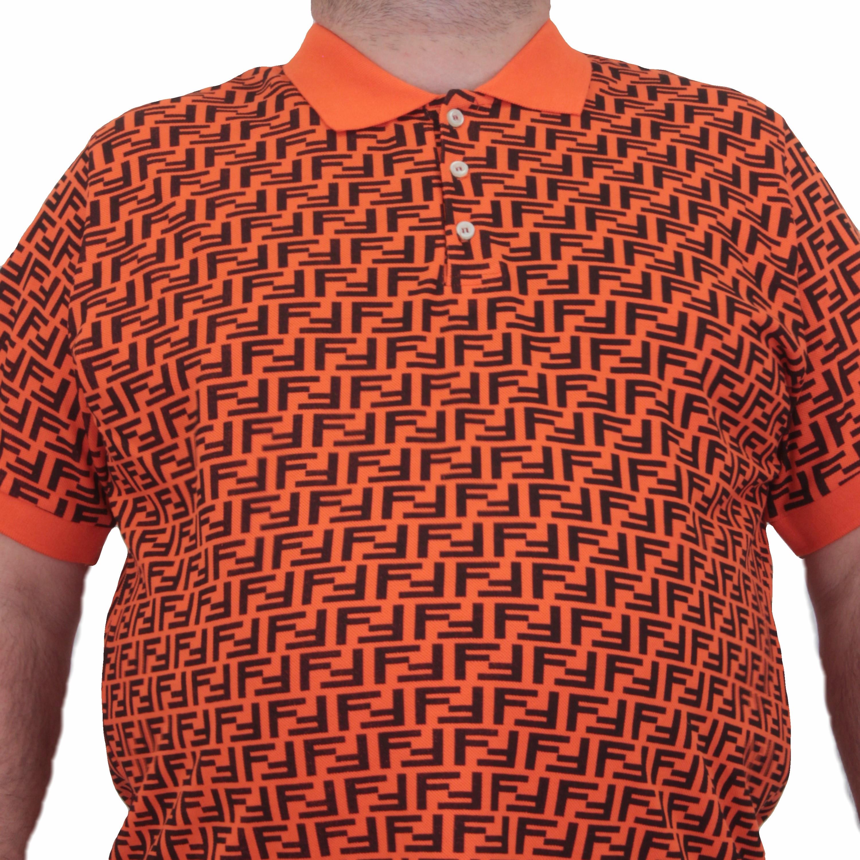 Erkek Büyük Beden Polo Yaka Tişört FND 24458 TURUNCU