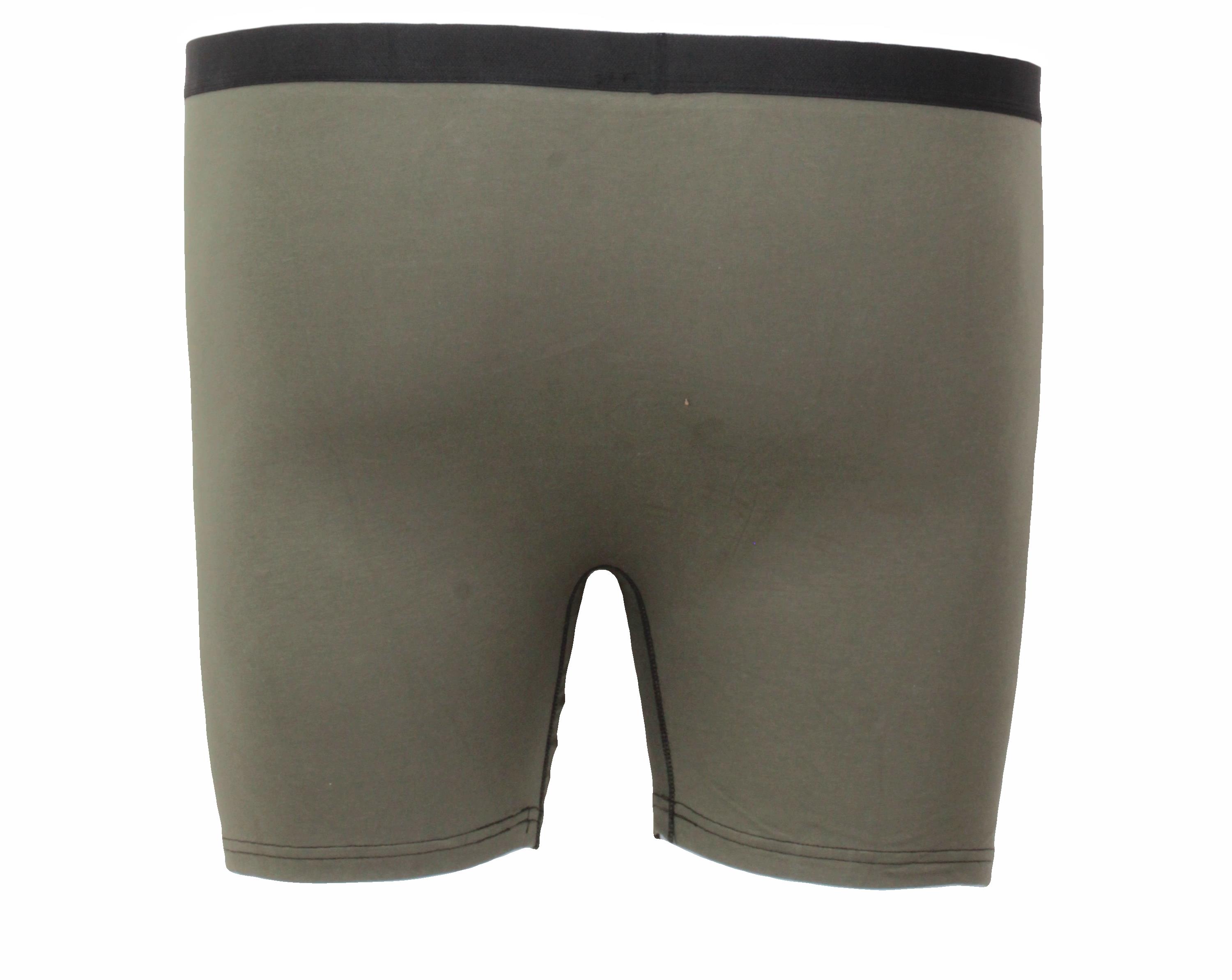 Starbattal Erkek Büyük Beden Likralı Uzun Paça Boxer 11906 Askeri Yeşil