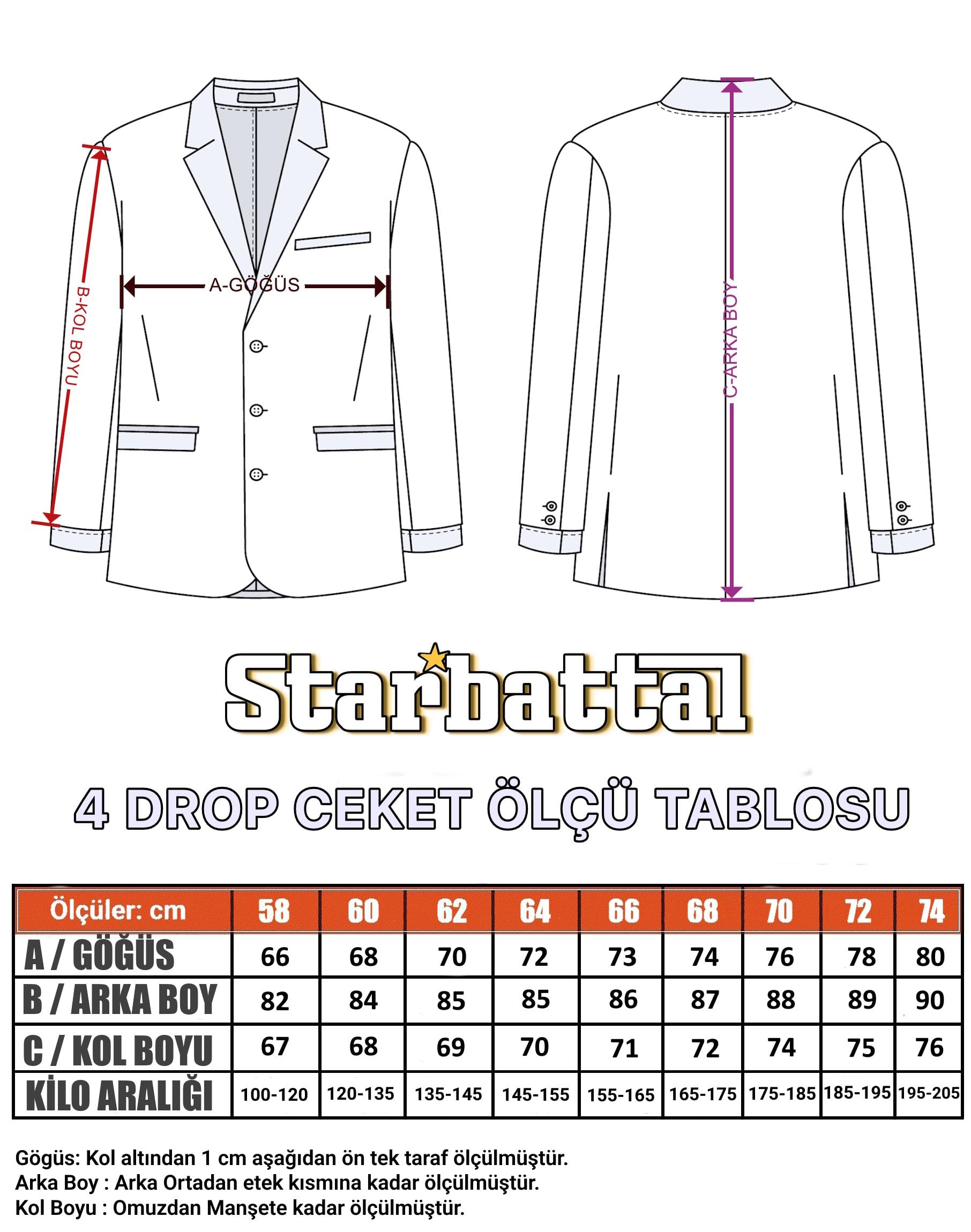 Starbattal Erkek Büyük Beden 4 Drop Blazer Oskar Ceket 500607 LACIVERT