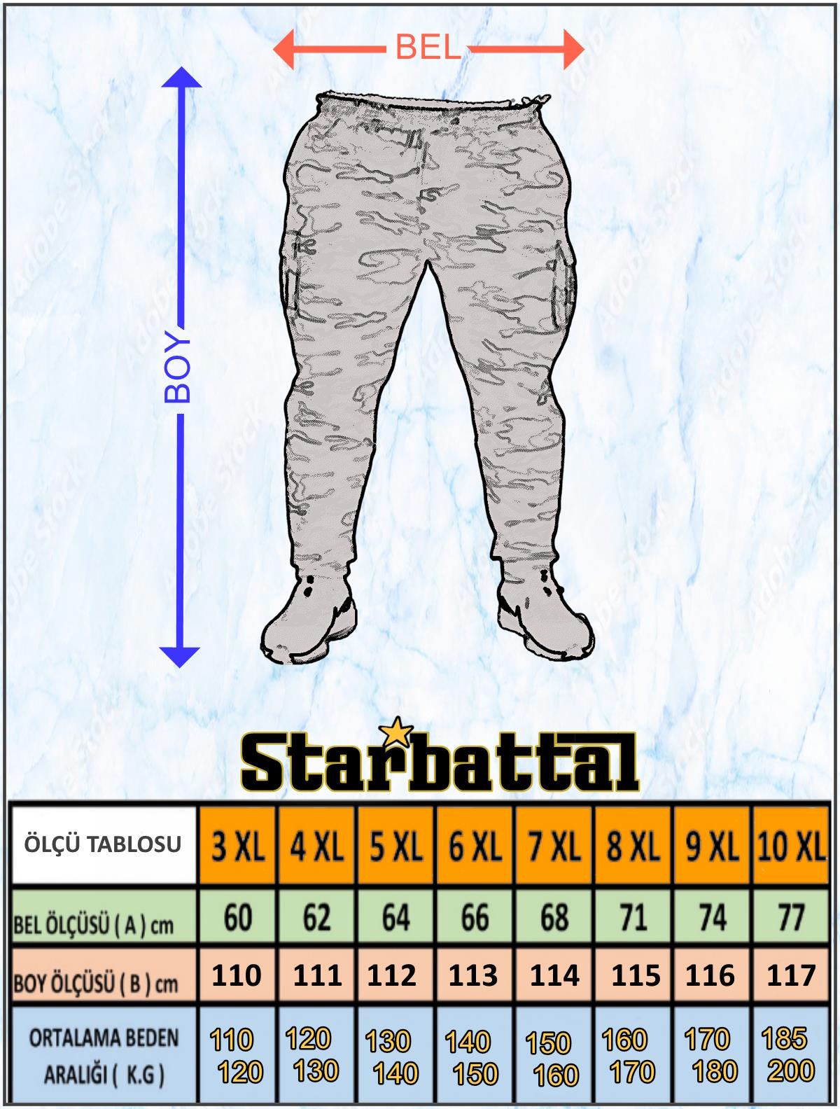 Starbattal Büyük Beden Classic Eşofman Altı Çapraz Fermuarlı 25500 LACIVERT