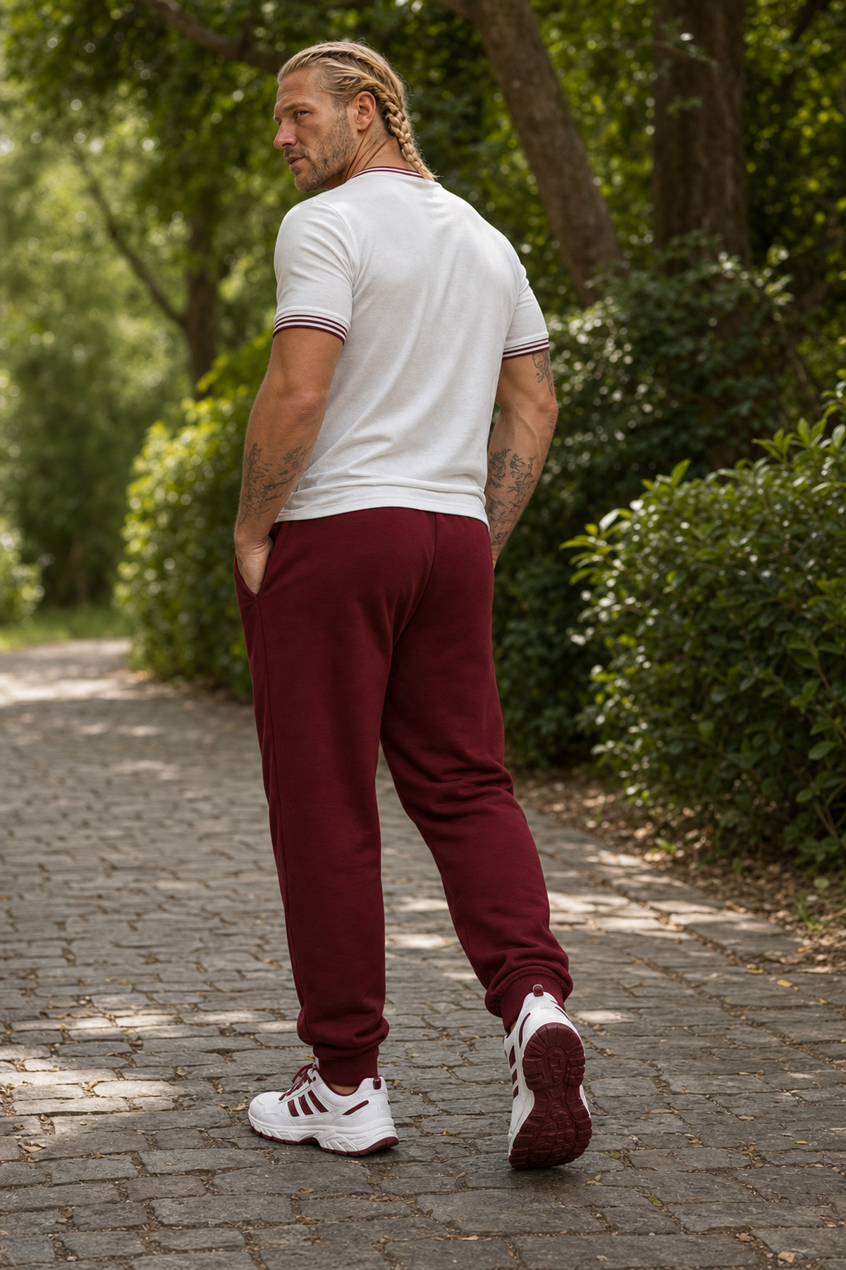 Starbattal Büyük Beden Basic Eşofman Altı Full Lycra 11516 BORDO