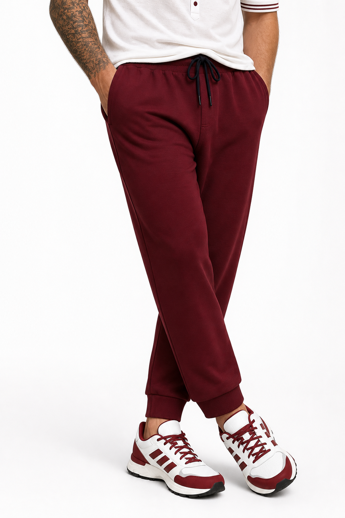 Starbattal Büyük Beden Basic Eşofman Altı Full Lycra 11516 BORDO
