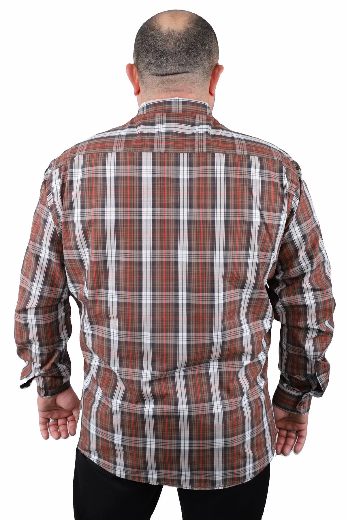 Starbattal Büyük Beden Erkek Gömlek Line Square 23367 LACIVERT