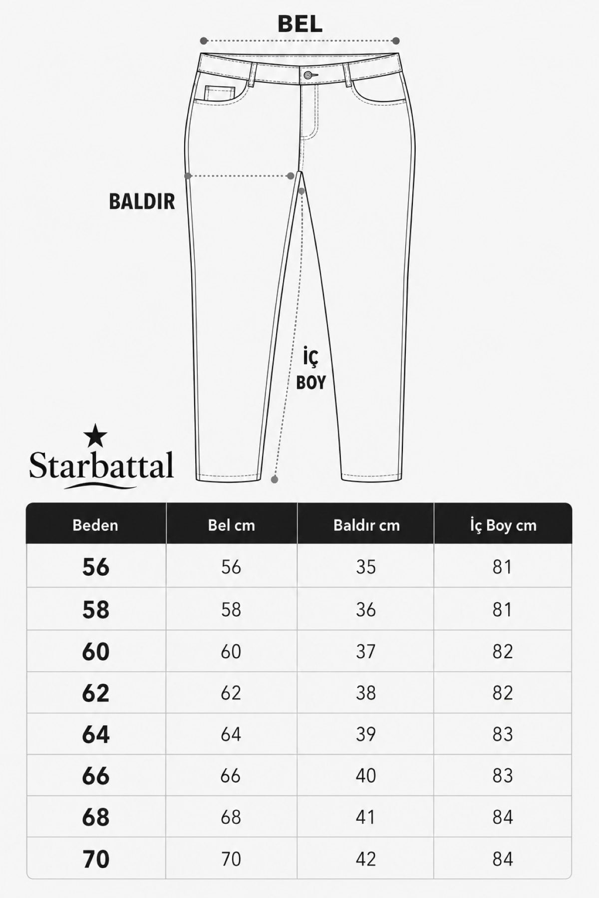 Starbattal Erkek Büyük Beden Yan Cepli Keten Pantolon 11931 LACIVERT