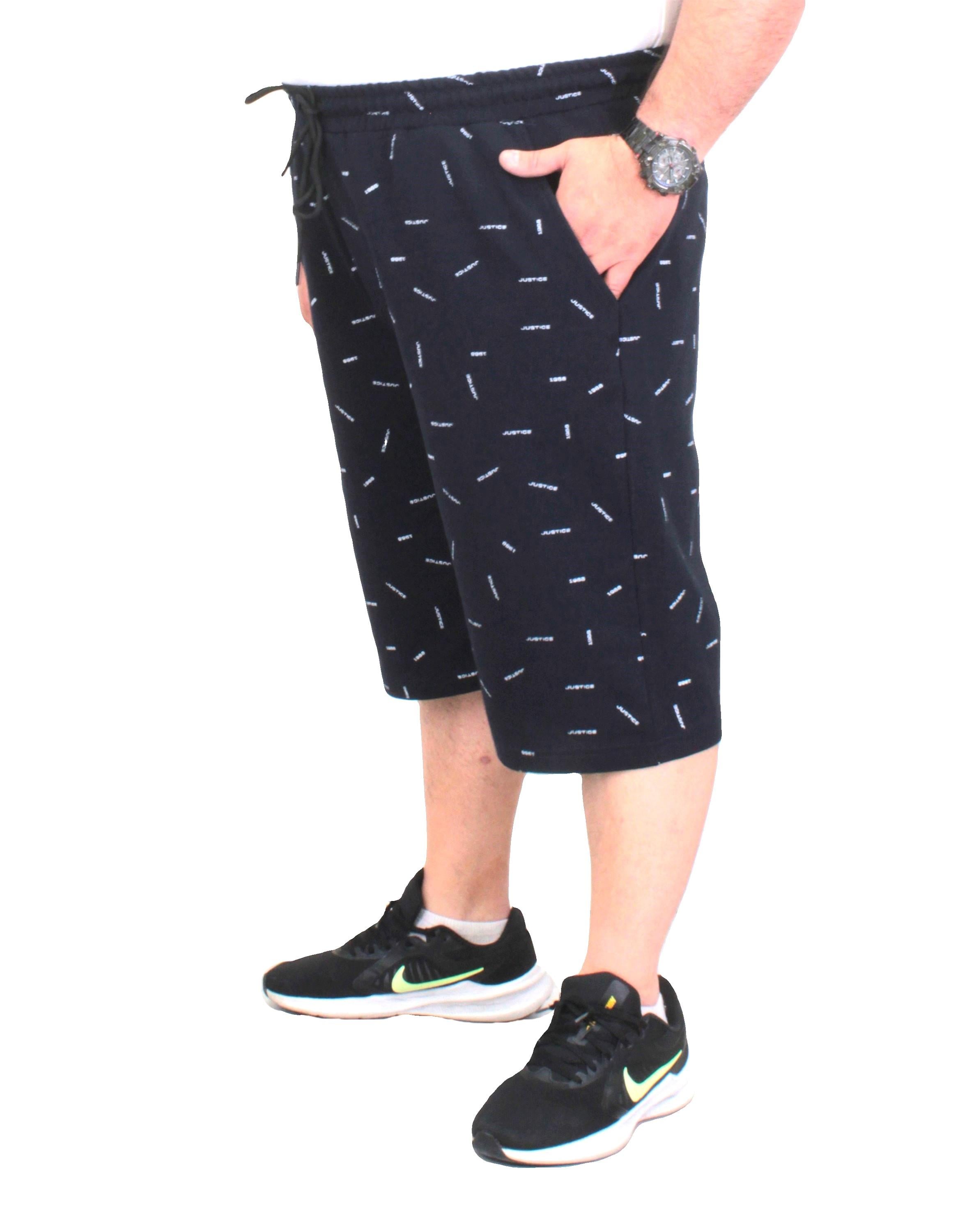 Starbattal Erkek Büyük Beden Penye Şort Justice 24645 LACIVERT