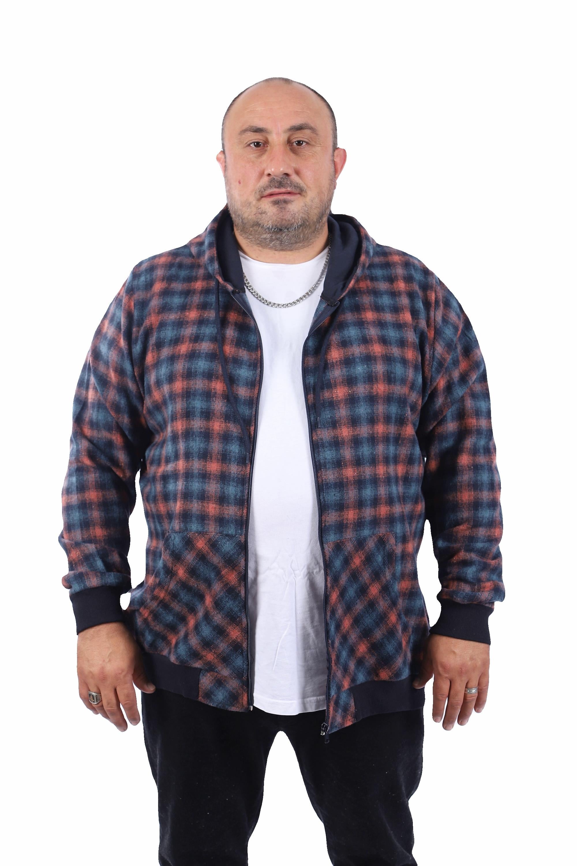Starbattal Büyük Beden Sweat Kanguru Cep Square 22208-1508