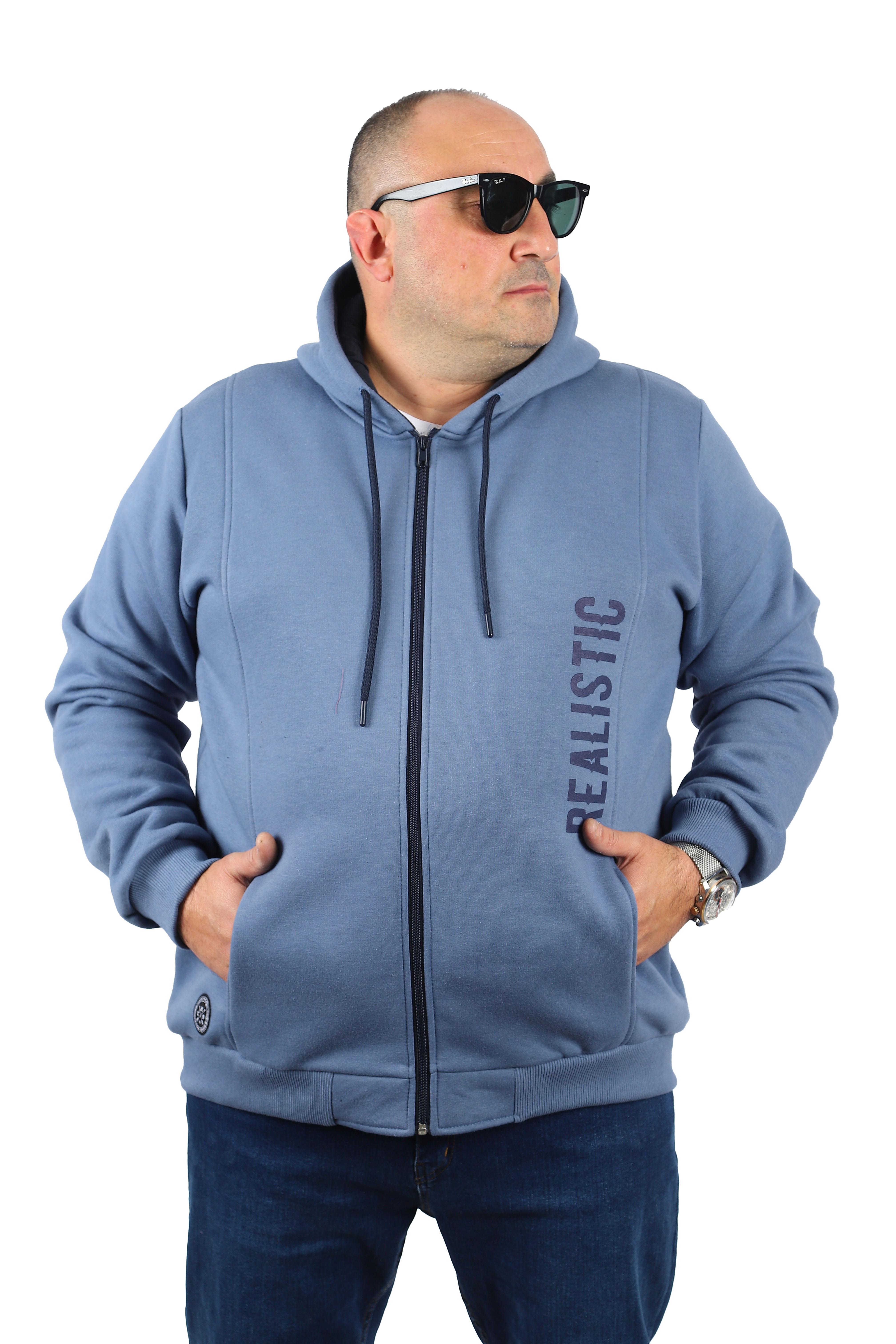 Starbattal Büyük Beden Erkek 3ip Sweat Realistic 22738 MAVI