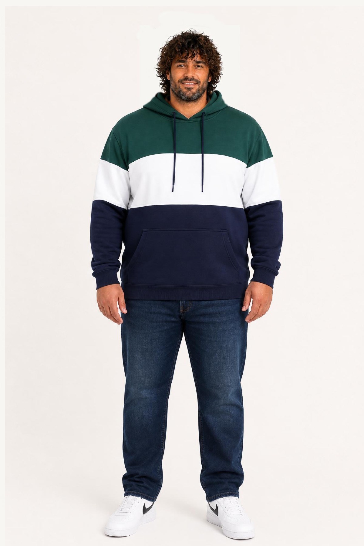 Starbattal Büyük Beden Kapüşonlu 3ip Sweat MG 25725 NEFTI