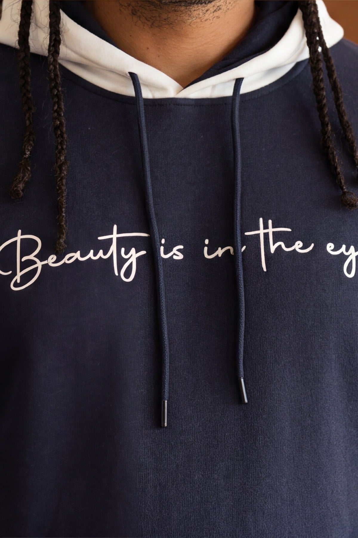 Starbattal Büyük Beden Kapüşonlu 3ip Sweat Beauty 25714 LACIVERT