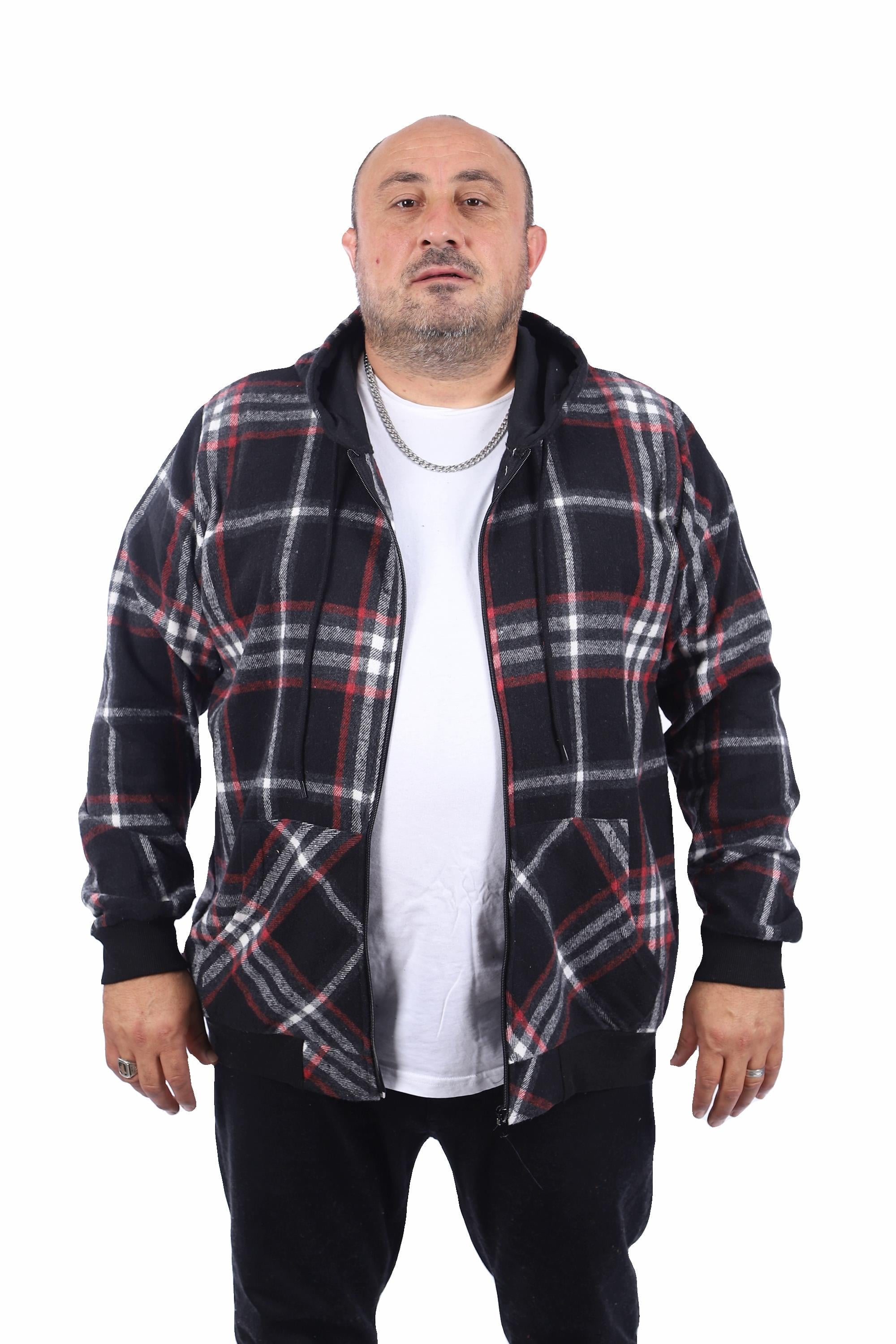 Starbattal Kangaroo Pocket Oduncu Sweat-Gömlek Stripe 22209-1418