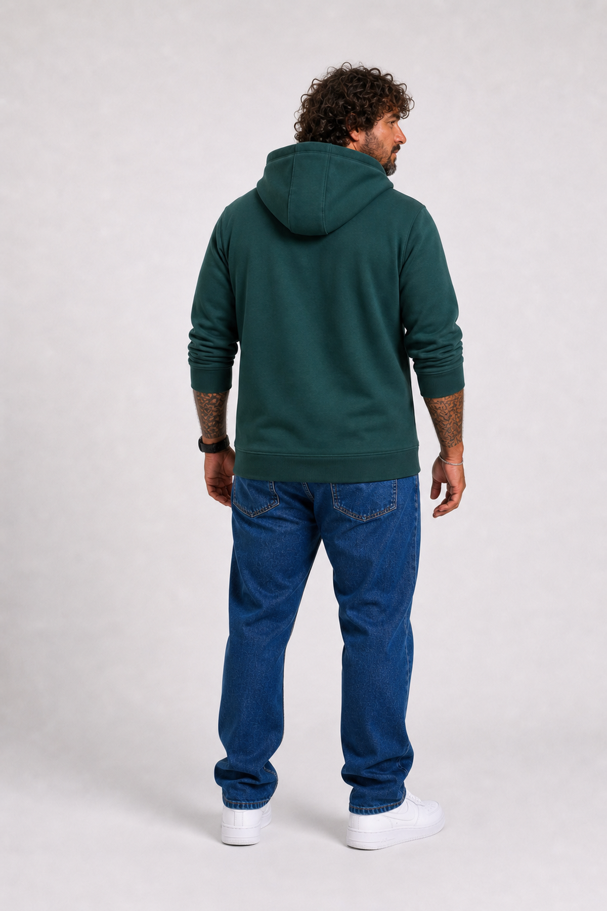 Starbattal Büyük Beden Unisex Kapüşonlu 3ip Sweat 11701 NEFTI