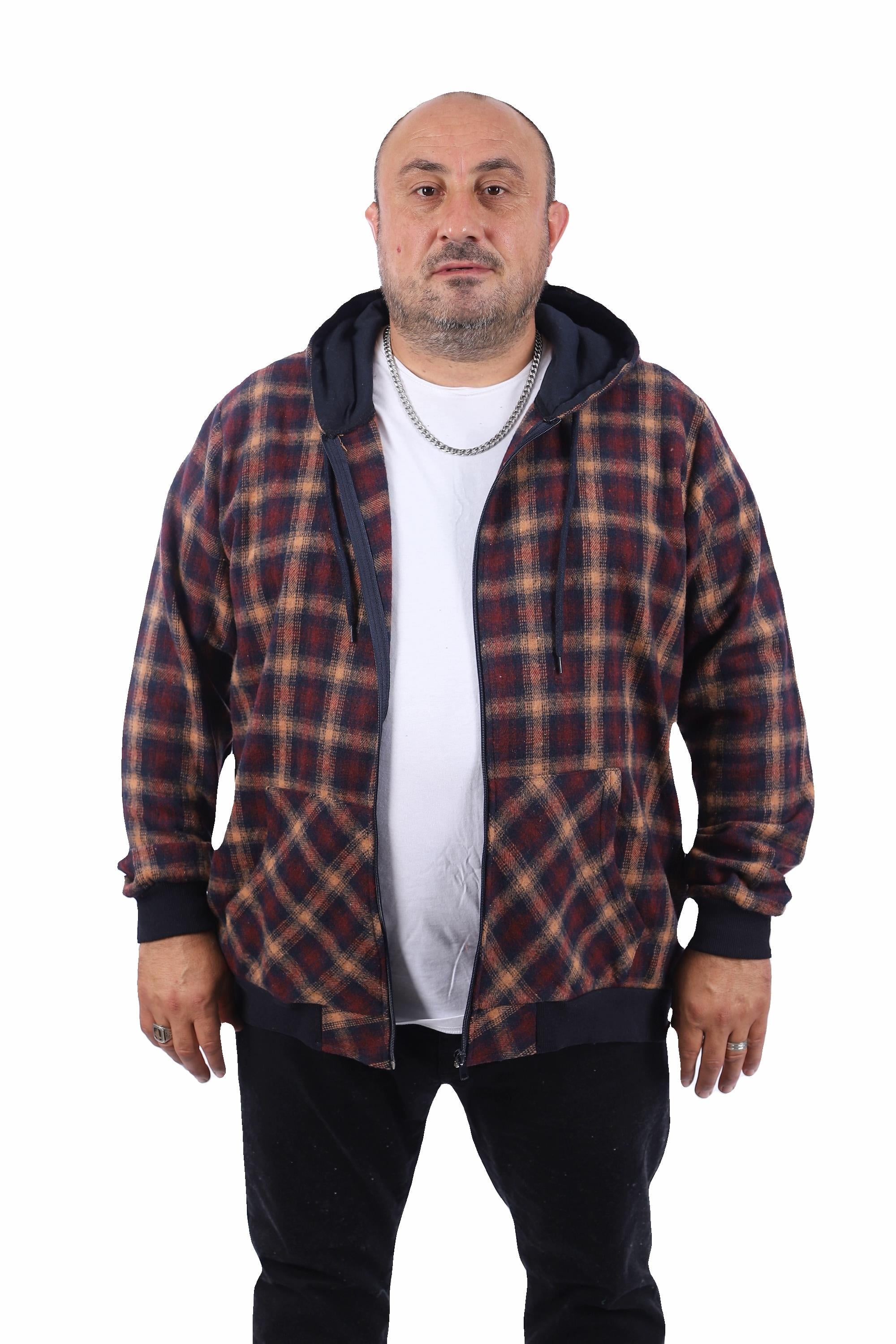 Starbattal Büyük Beden Sweat Kanguru Cep Square 22208-1526