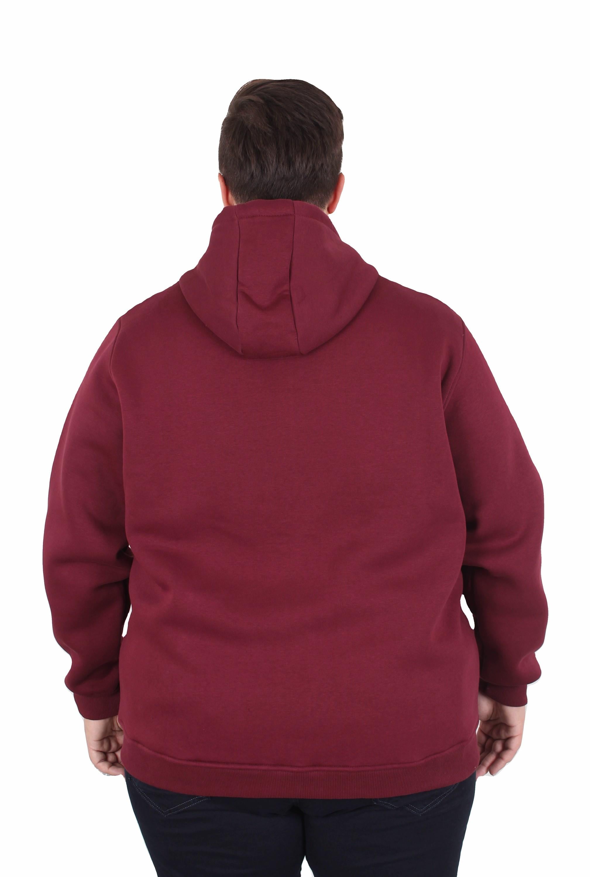 Starbattal Büyük Beden Unisex Kapüşonlu 3ip Sweat 11701 MURDUM