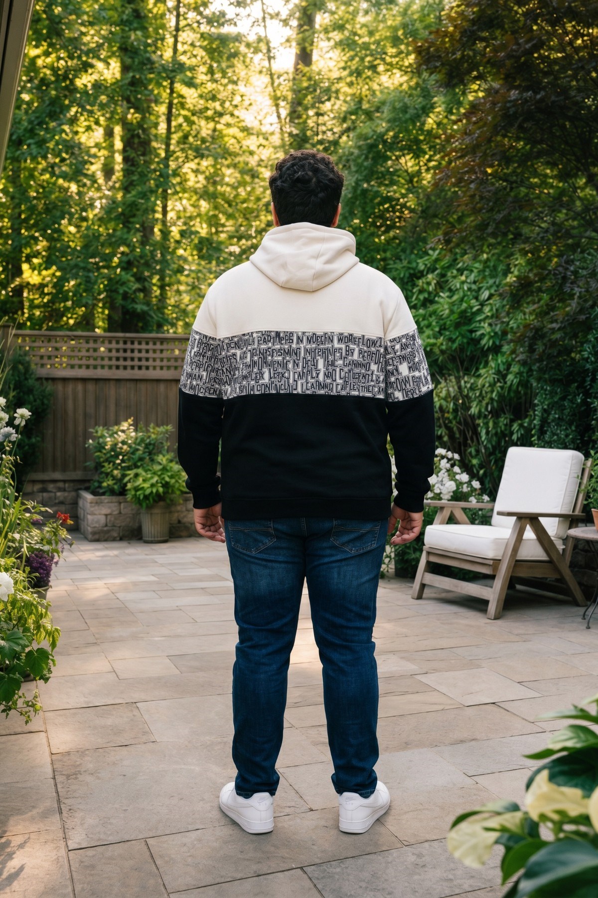 Starbattal Büyük Beden Kapüşonlu 3ip Sweat Transforming 25713 BEJ