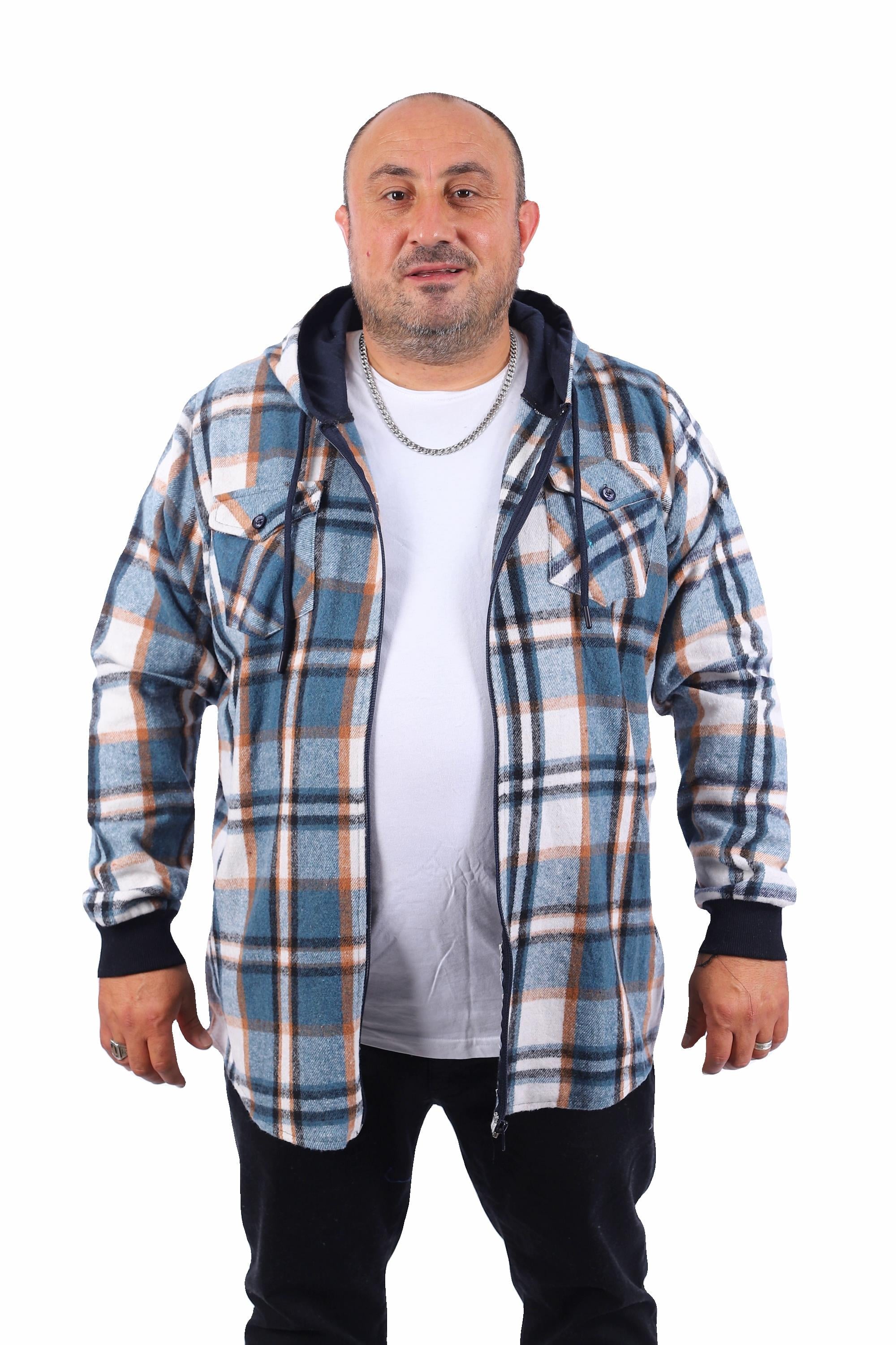 Starbattal Büyük Beden Kapüşonlu Sweat Çift Cep 22204-1670