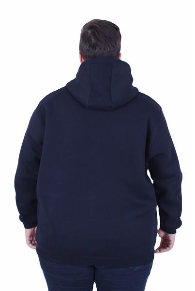 Starbattal Büyük Beden 3ip Kapüşonlu Sweat Lets Go 25720 LACIVERT