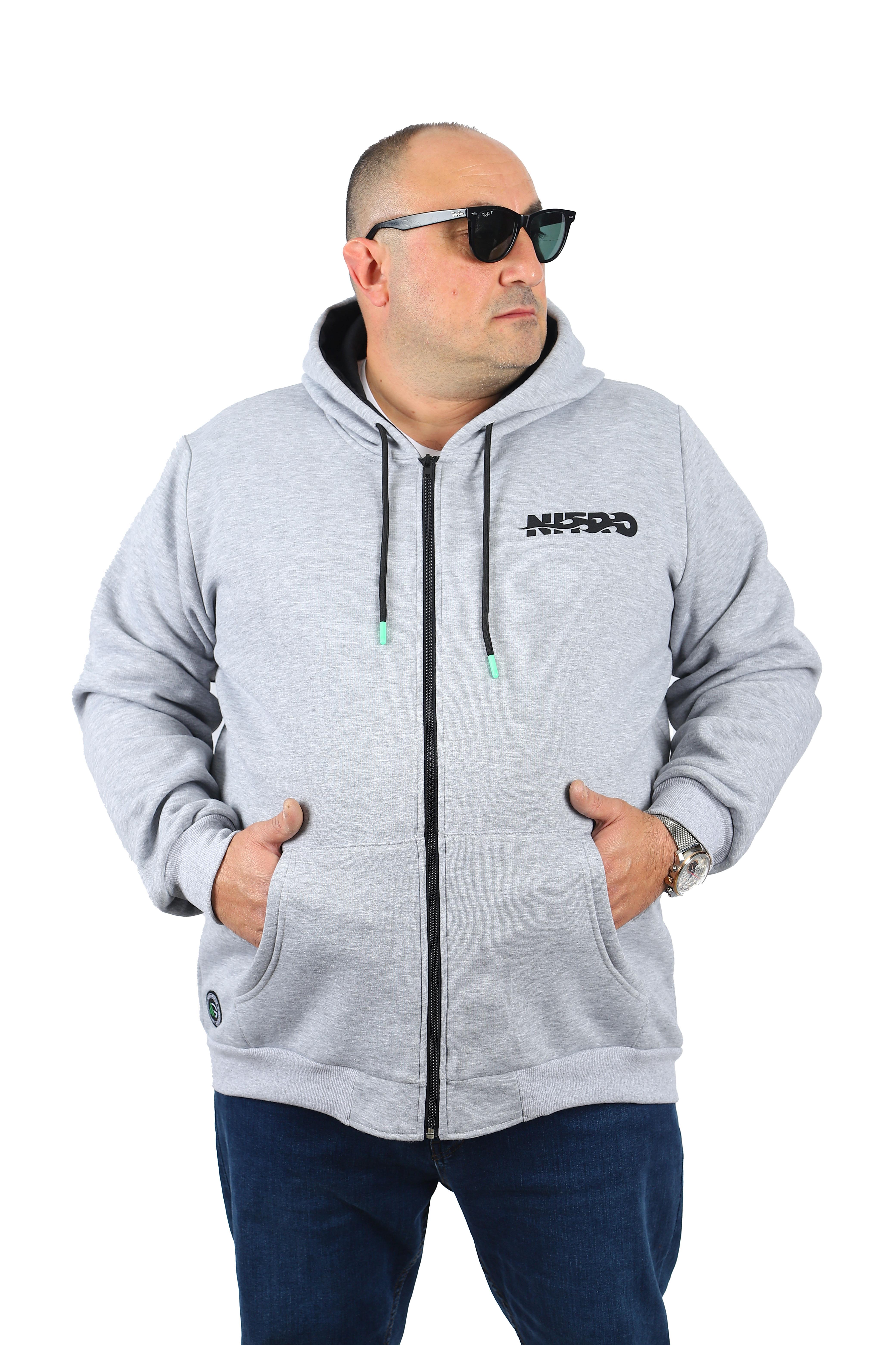 Starbattal Büyük Beden Sweatshirt Nitro 22739 GRI MELANJ