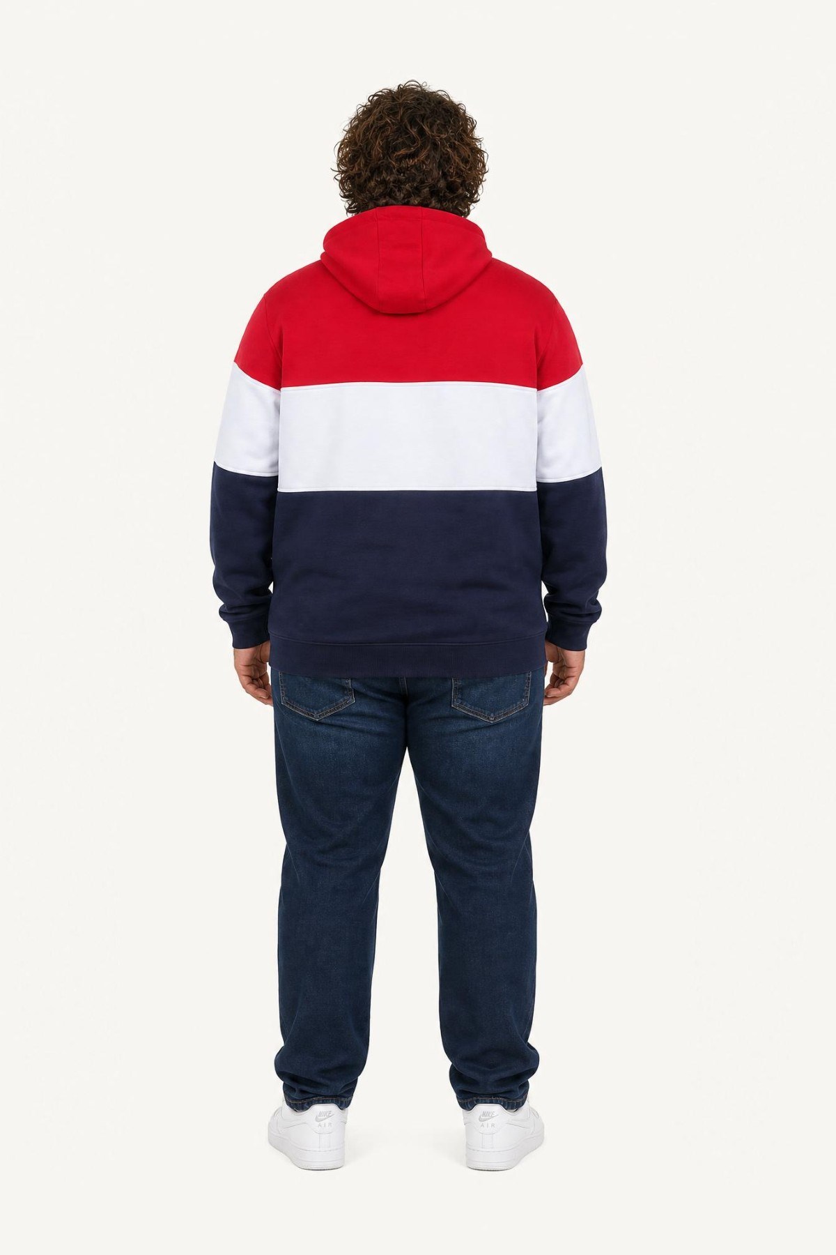 Starbattal Büyük Beden Kapüşonlu 3ip Sweat MG 25725 KIRMIZI