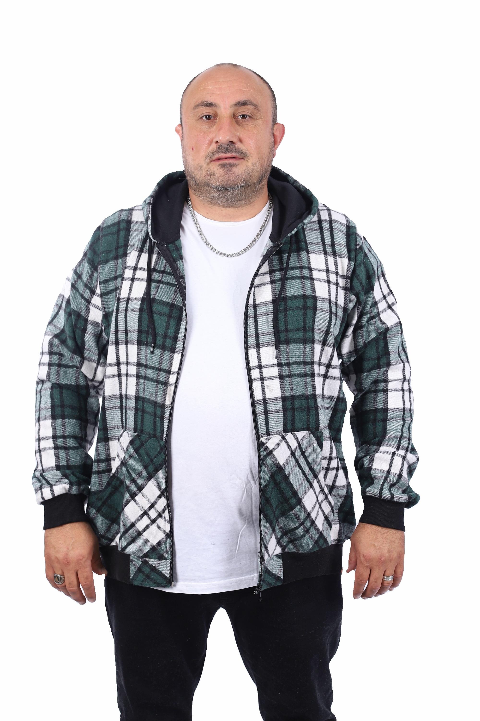 Starbattal Kangaroo Pocket Oduncu Sweat-Gömlek Stripe 22209-1436