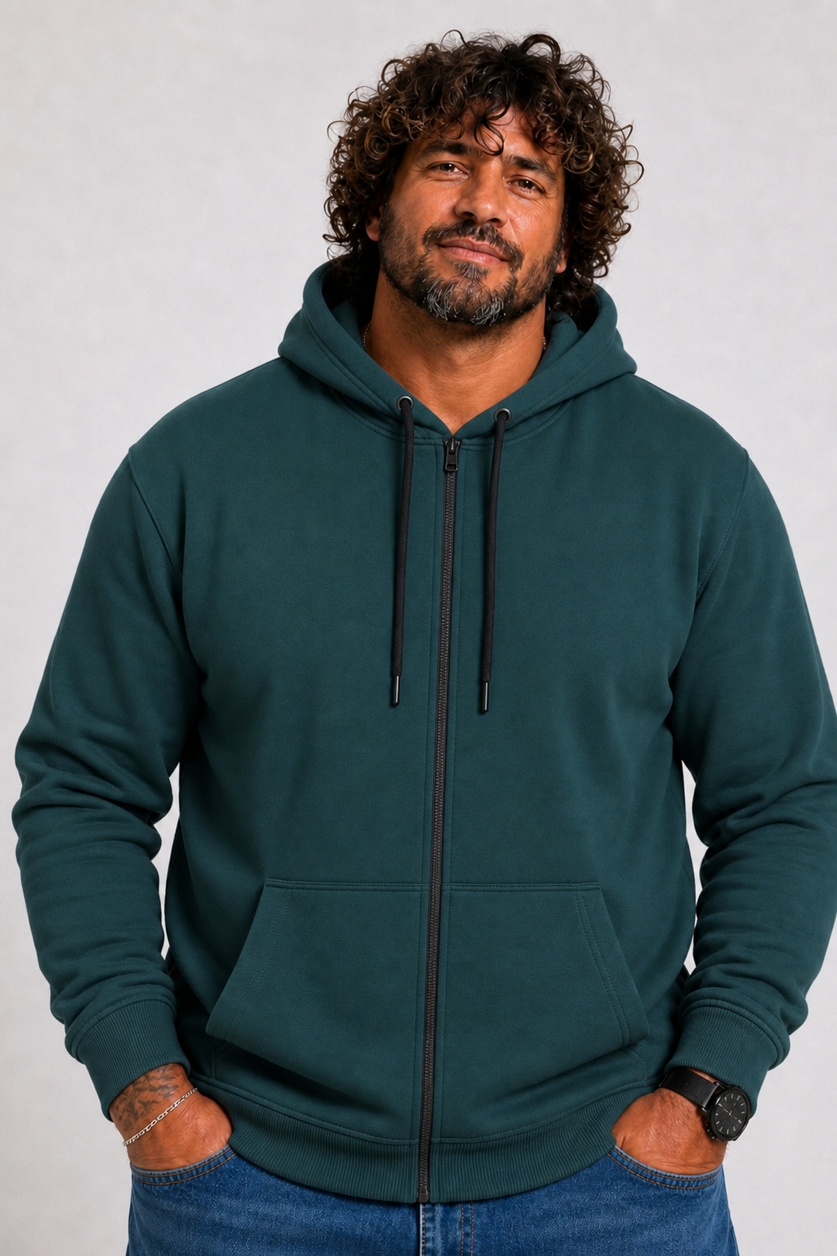 Starbattal Büyük Beden Unisex Kapüşonlu 3ip Sweat 11701 NEFTI