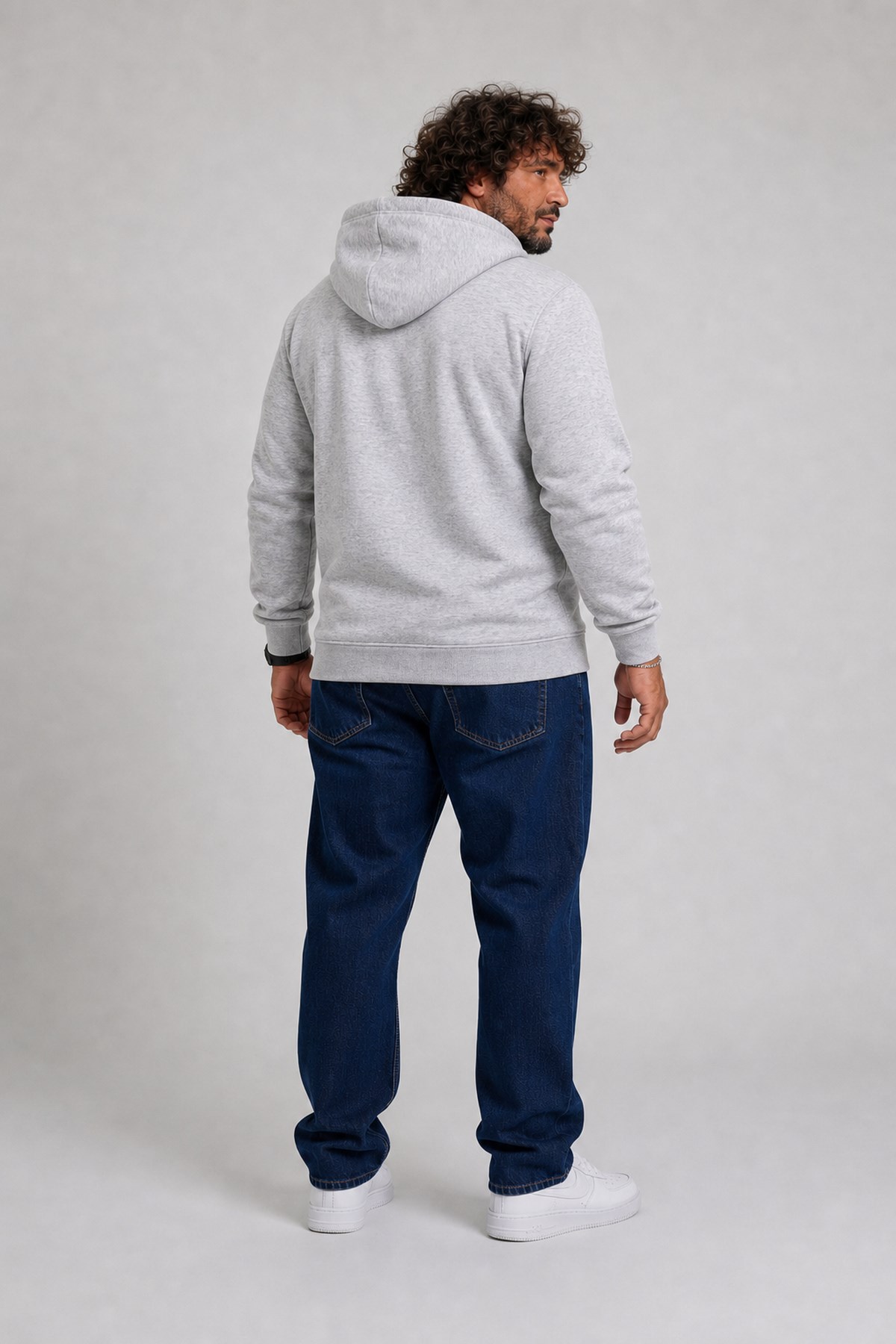 Starbattal Büyük Beden Erkek Basic Sweat Kapüşonlu 11700-108