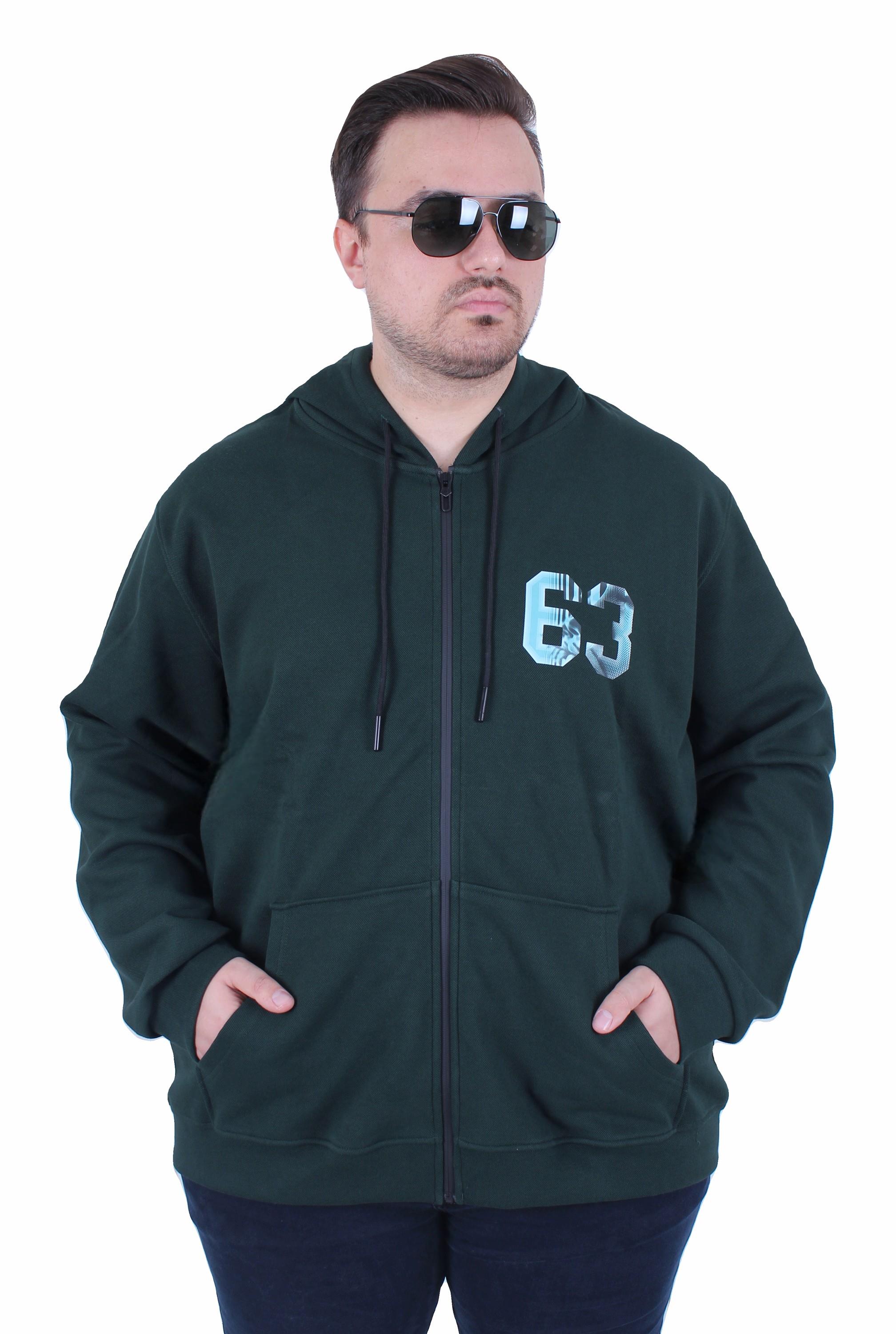 Starbattal Büyük Beden Kapüşonlu Sweat Double Face Sixty Three 25704 NEFTI