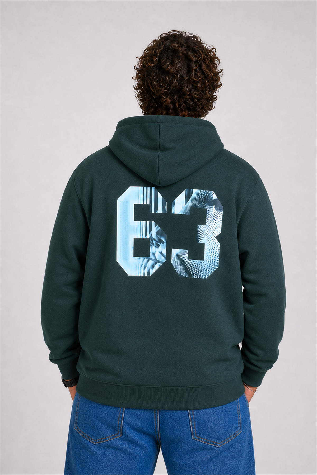 Starbattal Büyük Beden Kapüşonlu Sweat Double Face Sixty Three 25704 NEFTI