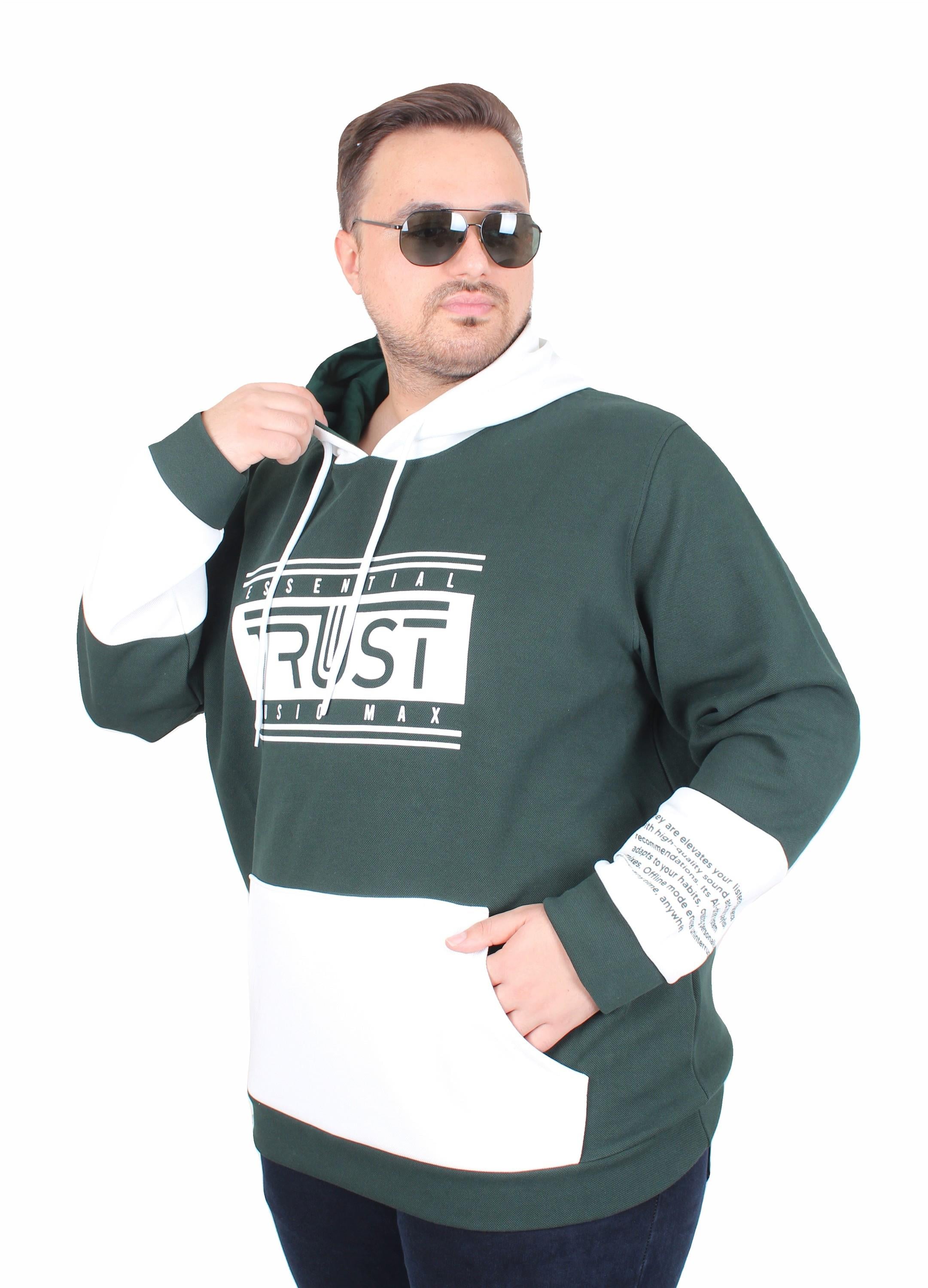 Starbattal Büyük Beden Kapüşonlu Sweat Double Face Trust 25701 NEFTI