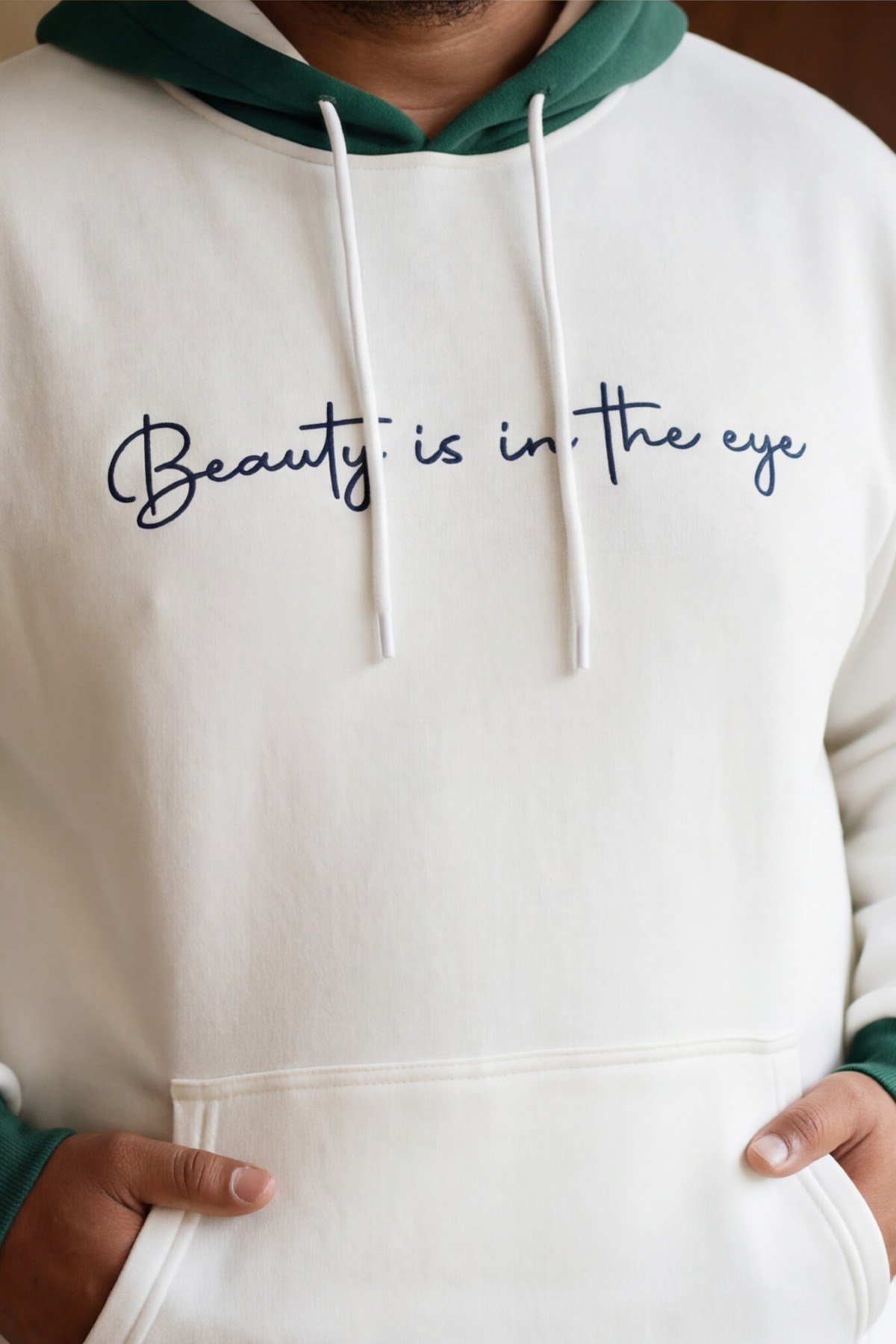 Starbattal Büyük Beden Kapüşonlu 3ip Sweat Beauty 25714 EKRU