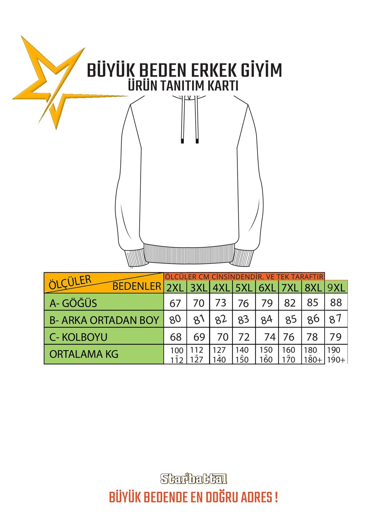 Erkek büyük beden kapşonlu Phl. Pln.sweatshirt SARI