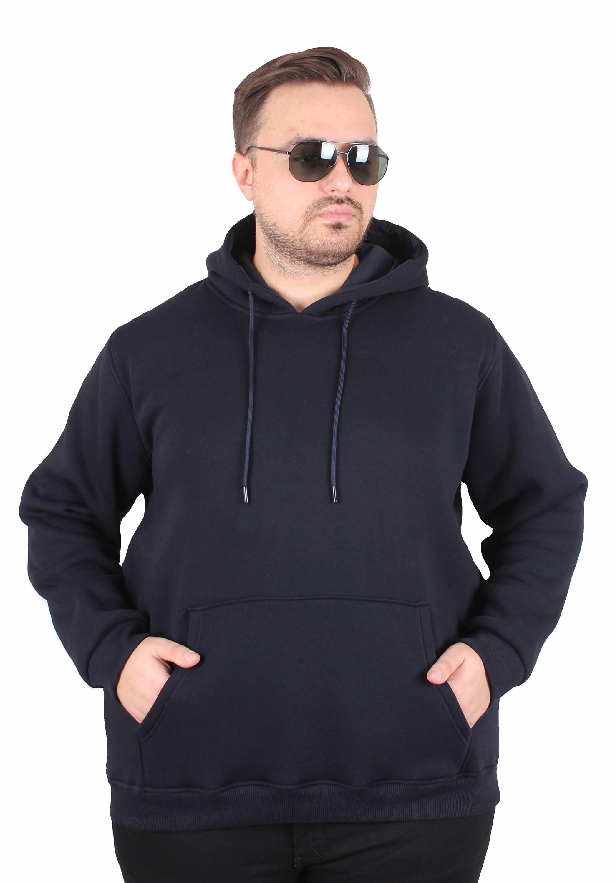 Starbattal Büyük Beden Erkek Basic Sweat Kapüşonlu 11700-73