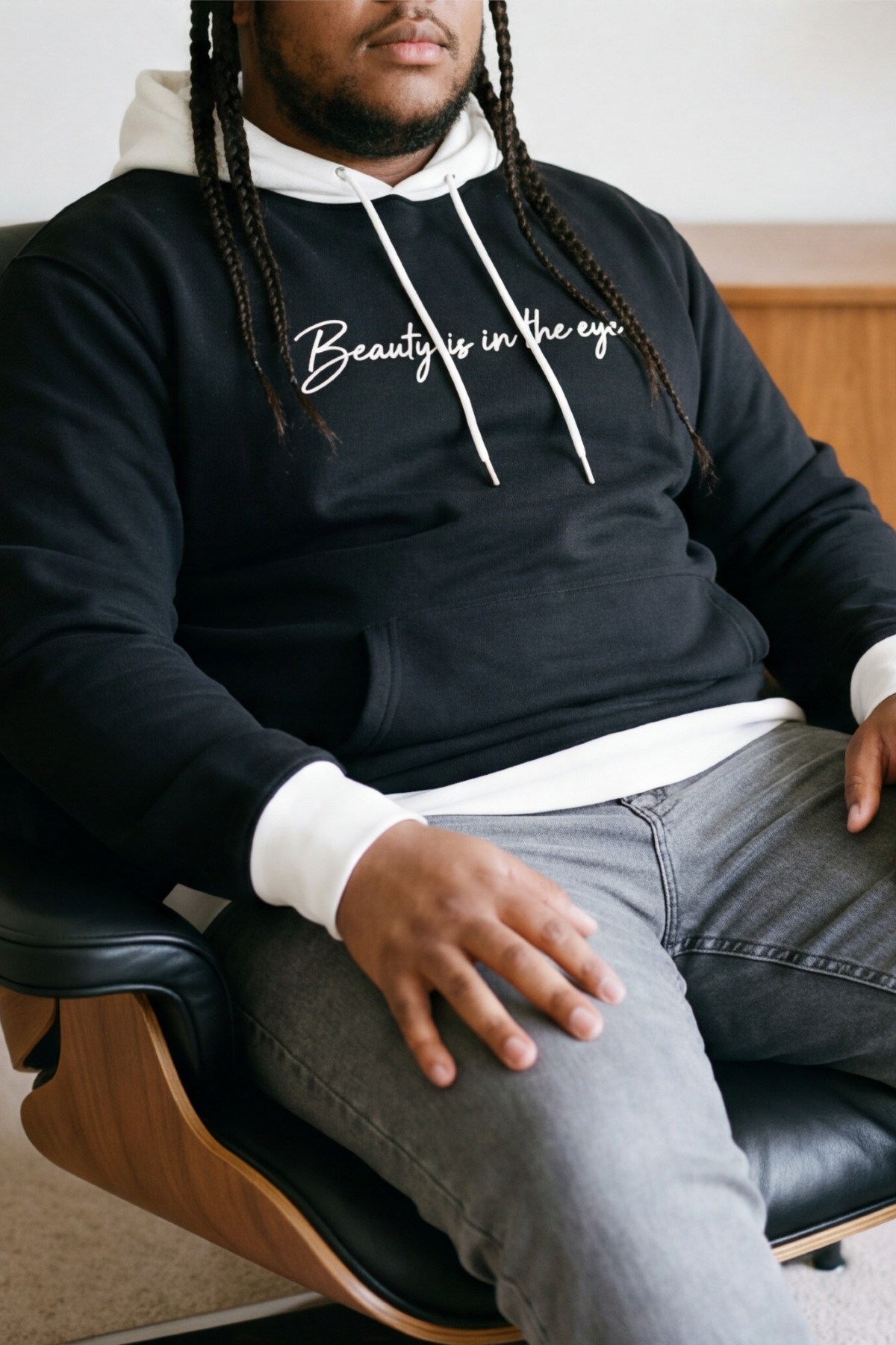 Starbattal Büyük Beden Kapüşonlu 3ip Sweat Beauty 25714 SIYAH