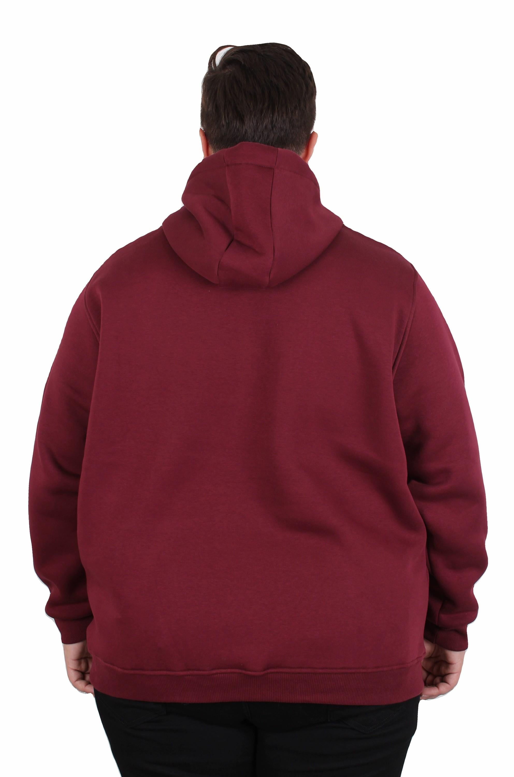 Starbattal Büyük Beden Erkek Basic Sweat Kapüşonlu 11700 MURDUM