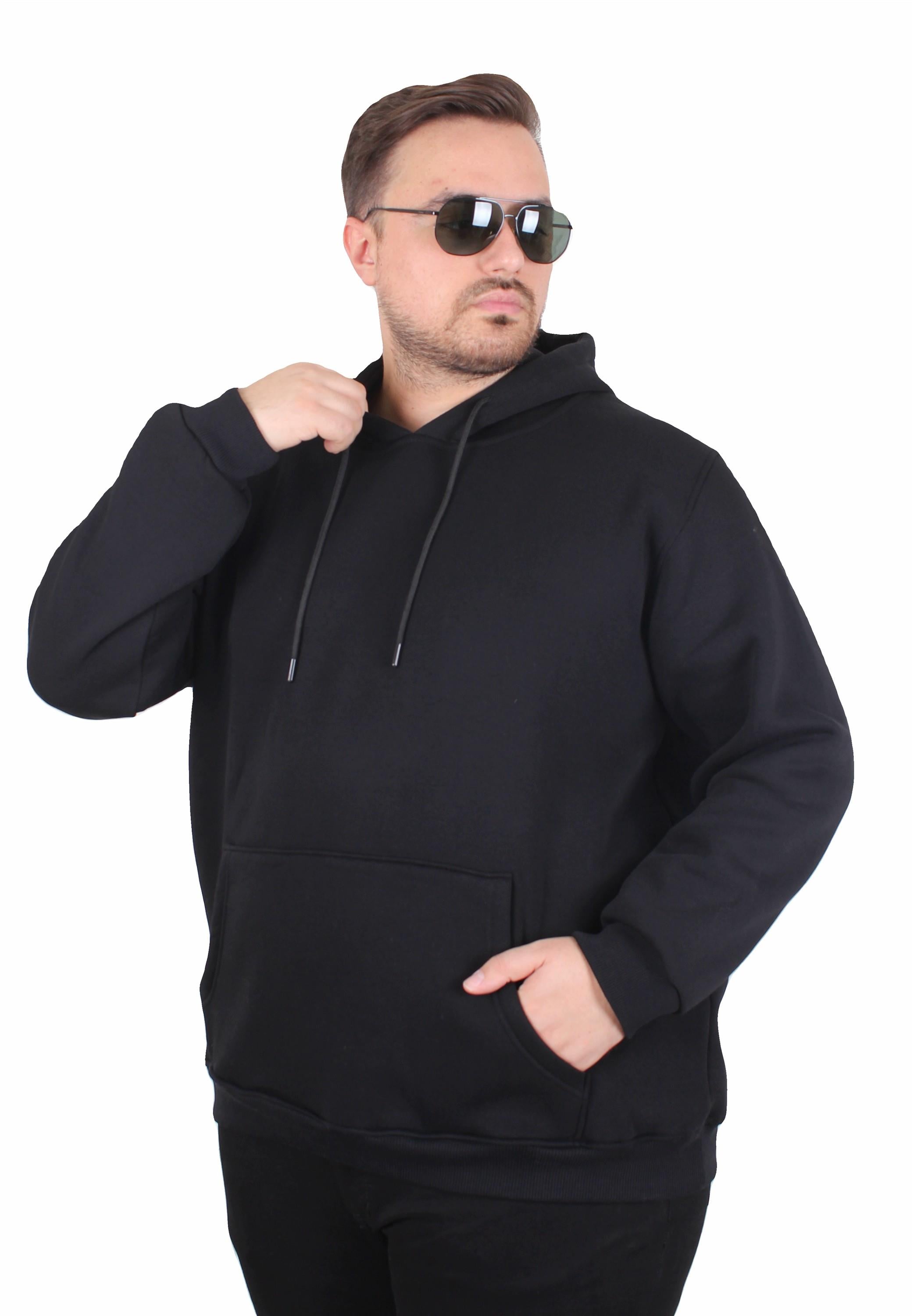 Starbattal Büyük Beden Erkek Basic Sweat Kapüşonlu 11700-45