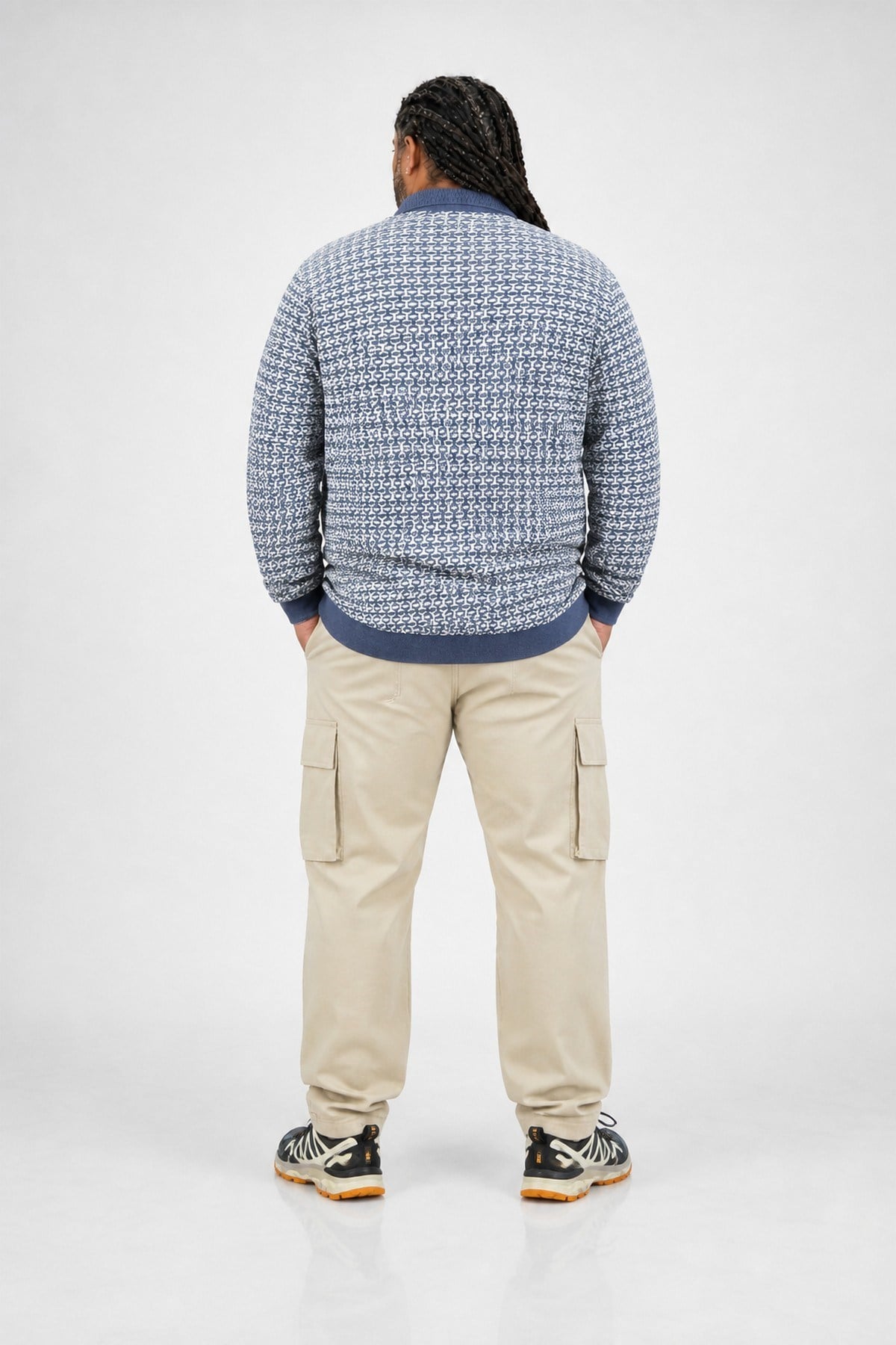 Starbattal Büyük Beden Erkek Sweatshirt Polo Yaka 22714-700