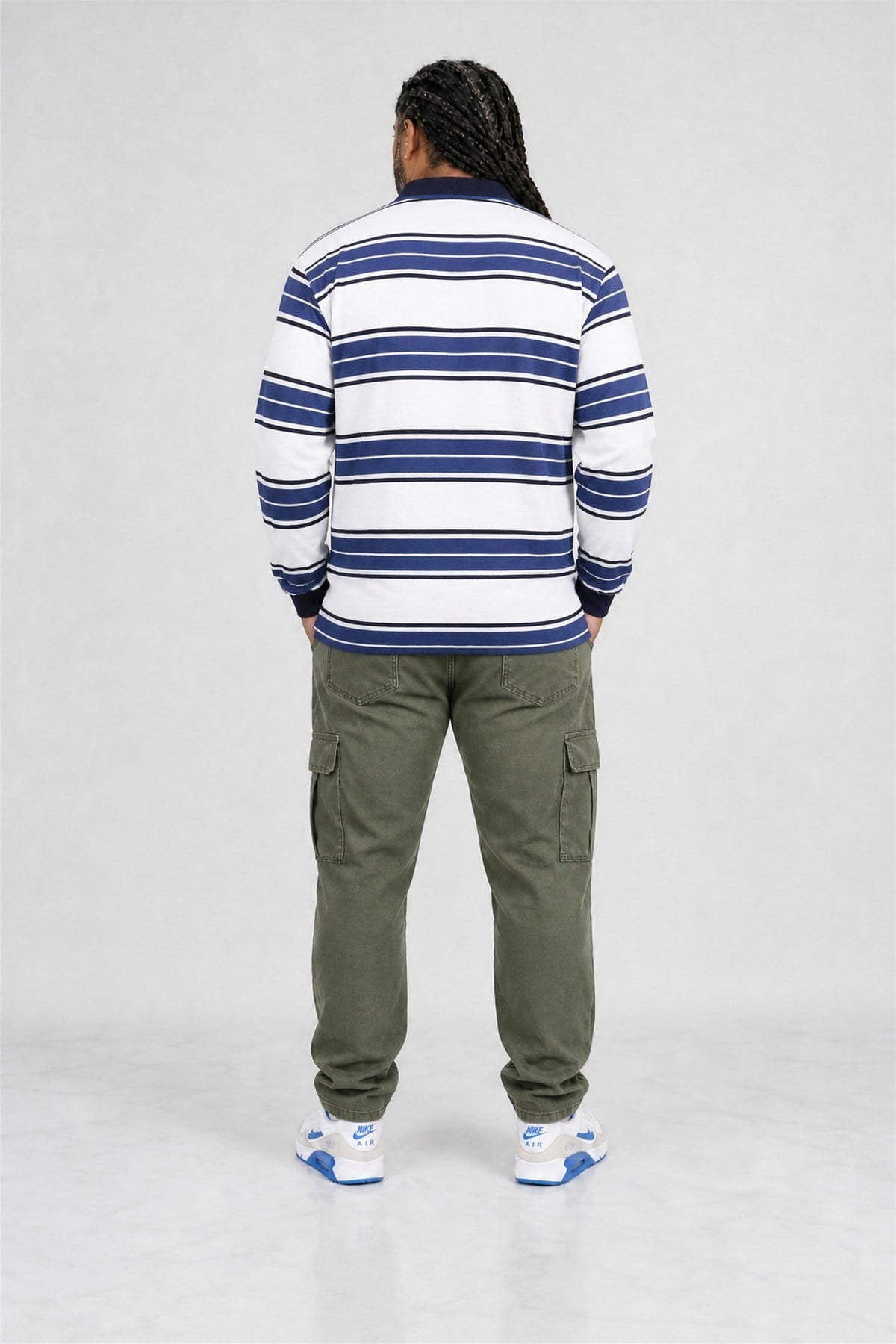 Starbattal Büyük Beden Erkek Polo Yaka Selanik Sweatshirt 22405-1150