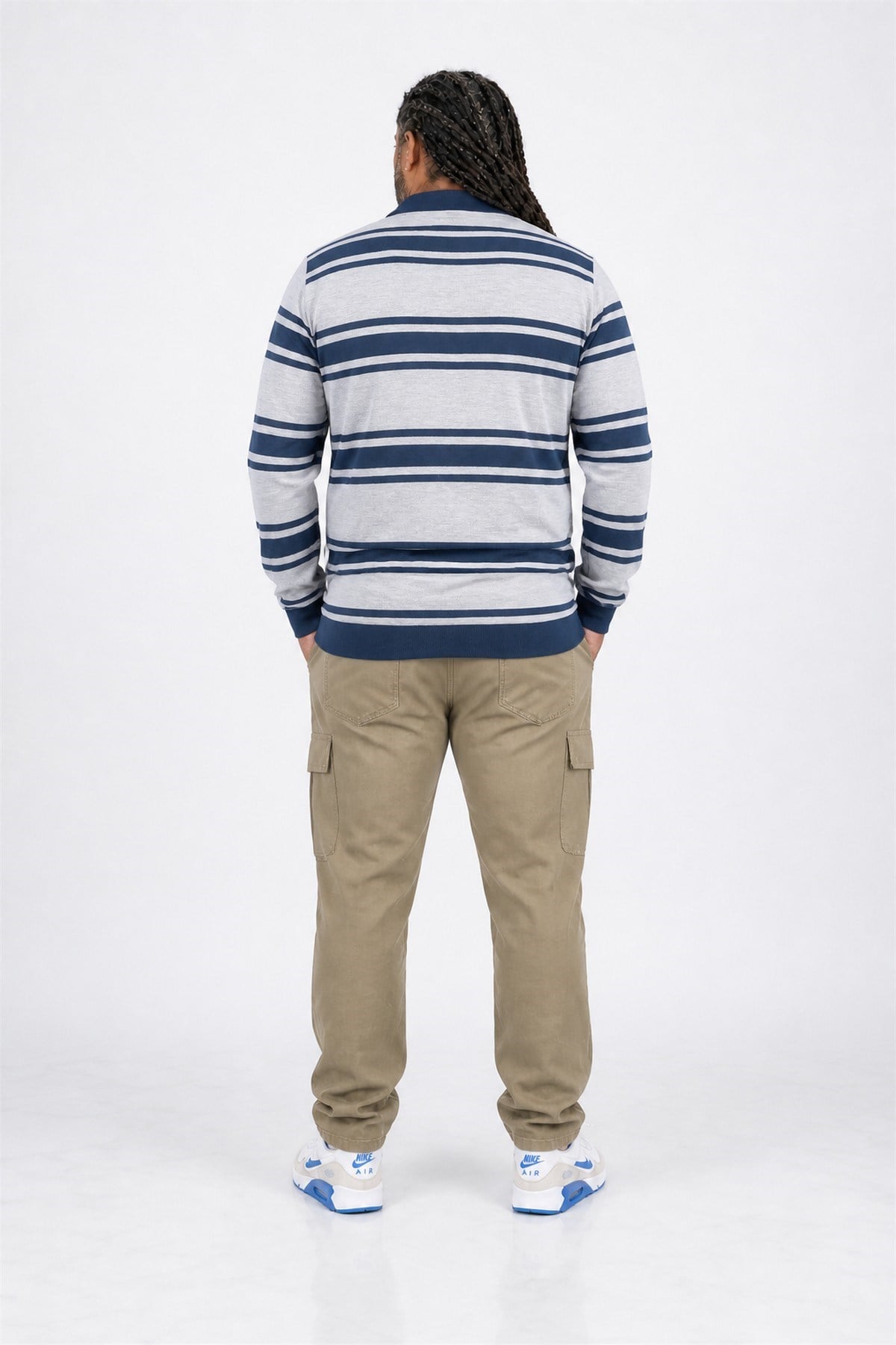 Starbattal Büyük Beden Erkek Polo Yaka Sweatshirt 22404-746