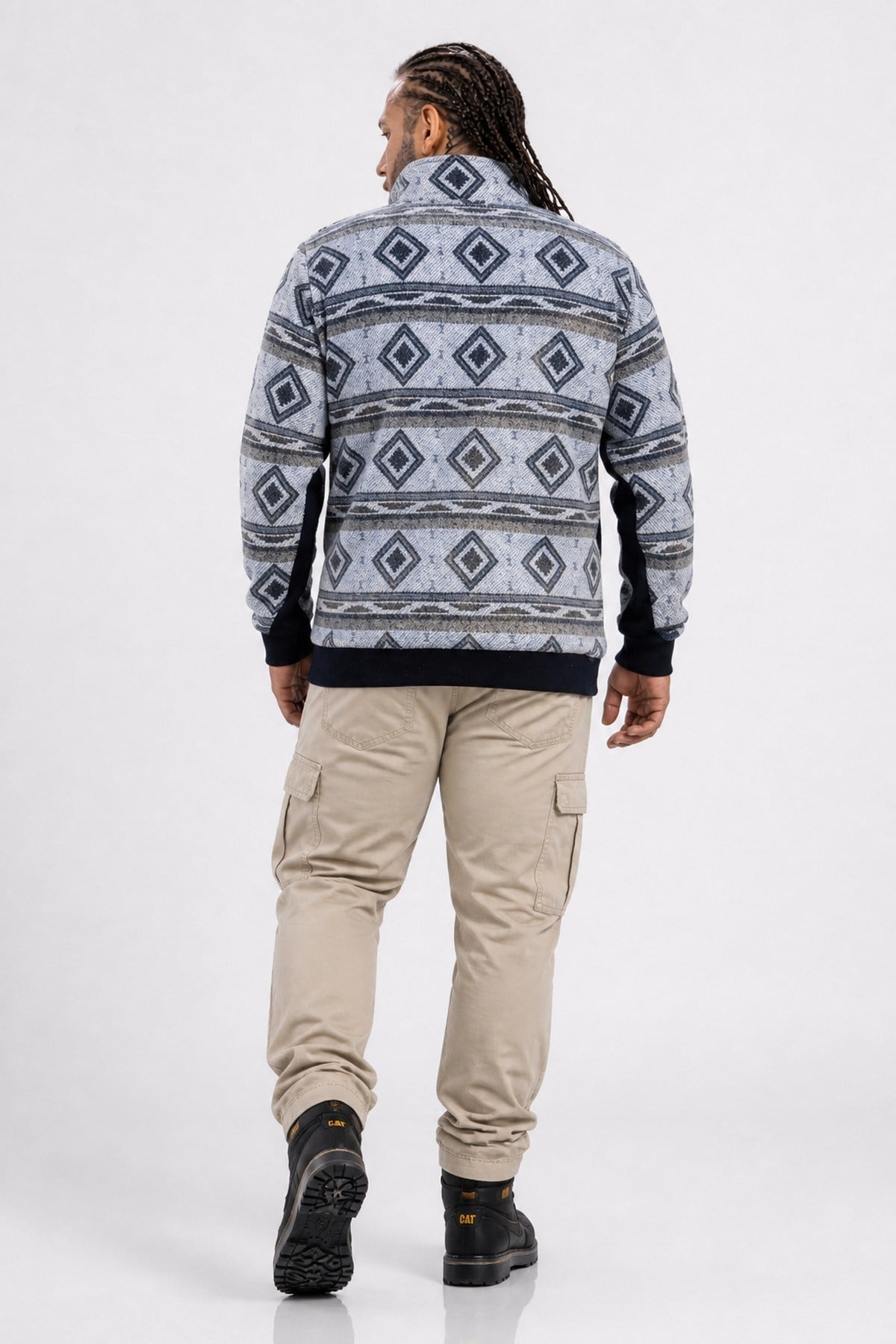 Starbattal Sweatshirt Oduncu Polo Yaka Fermuarlı 22220-2197